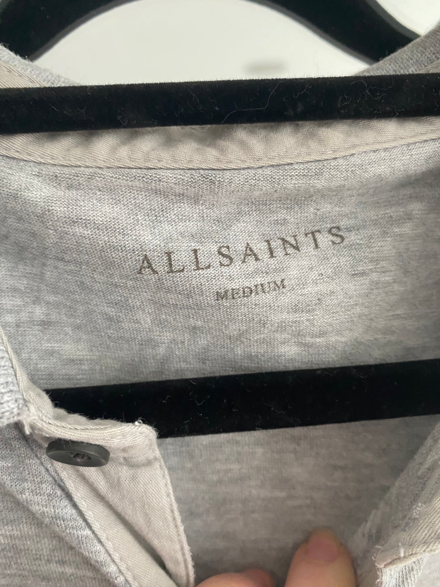 All Saints Grey Tshirt Size Medium