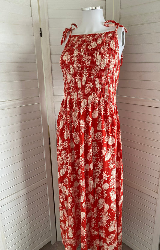 Hush red pineapple print dress size 4-6