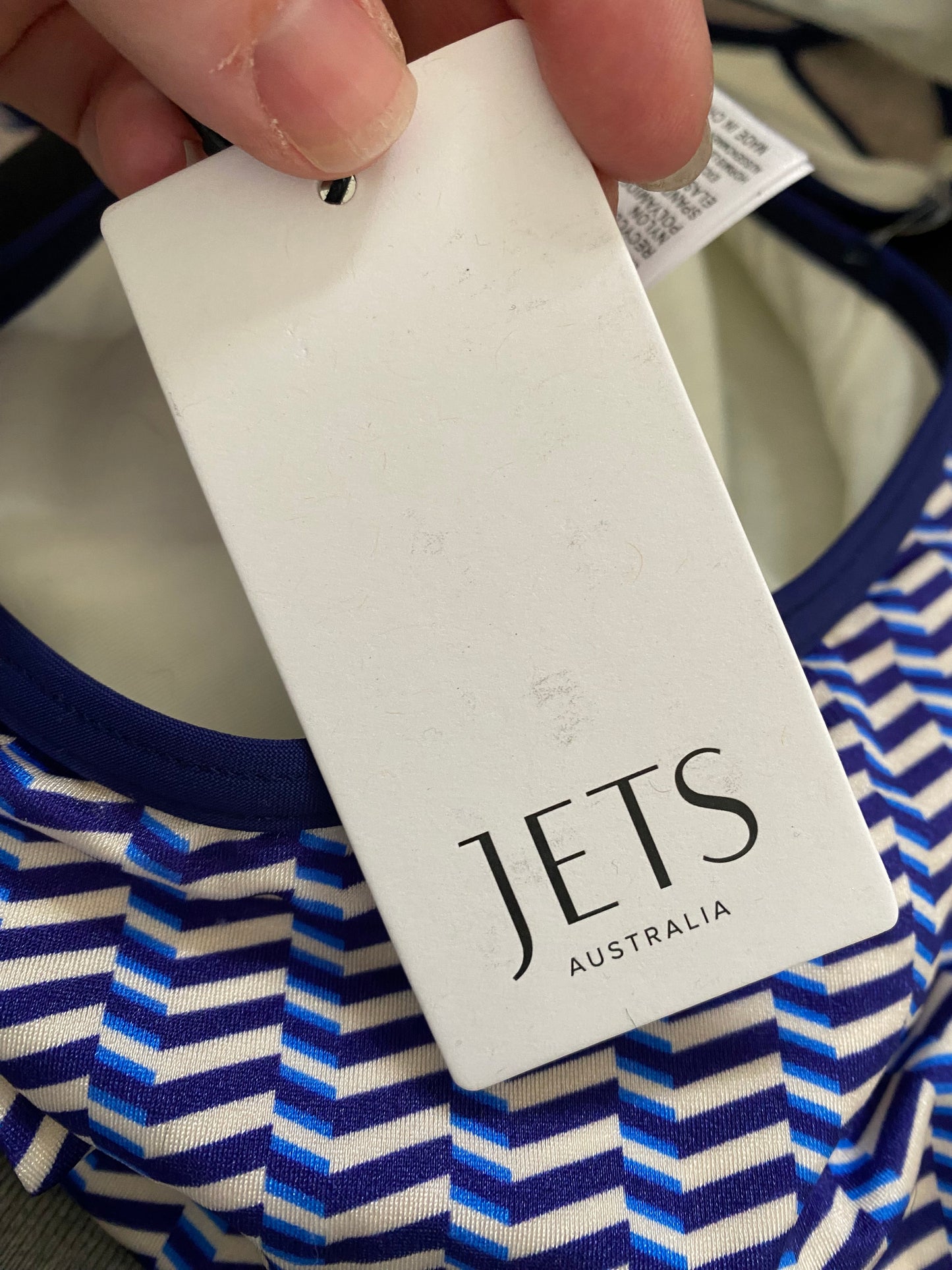 Jets Australia chevron print one piece costume size 8