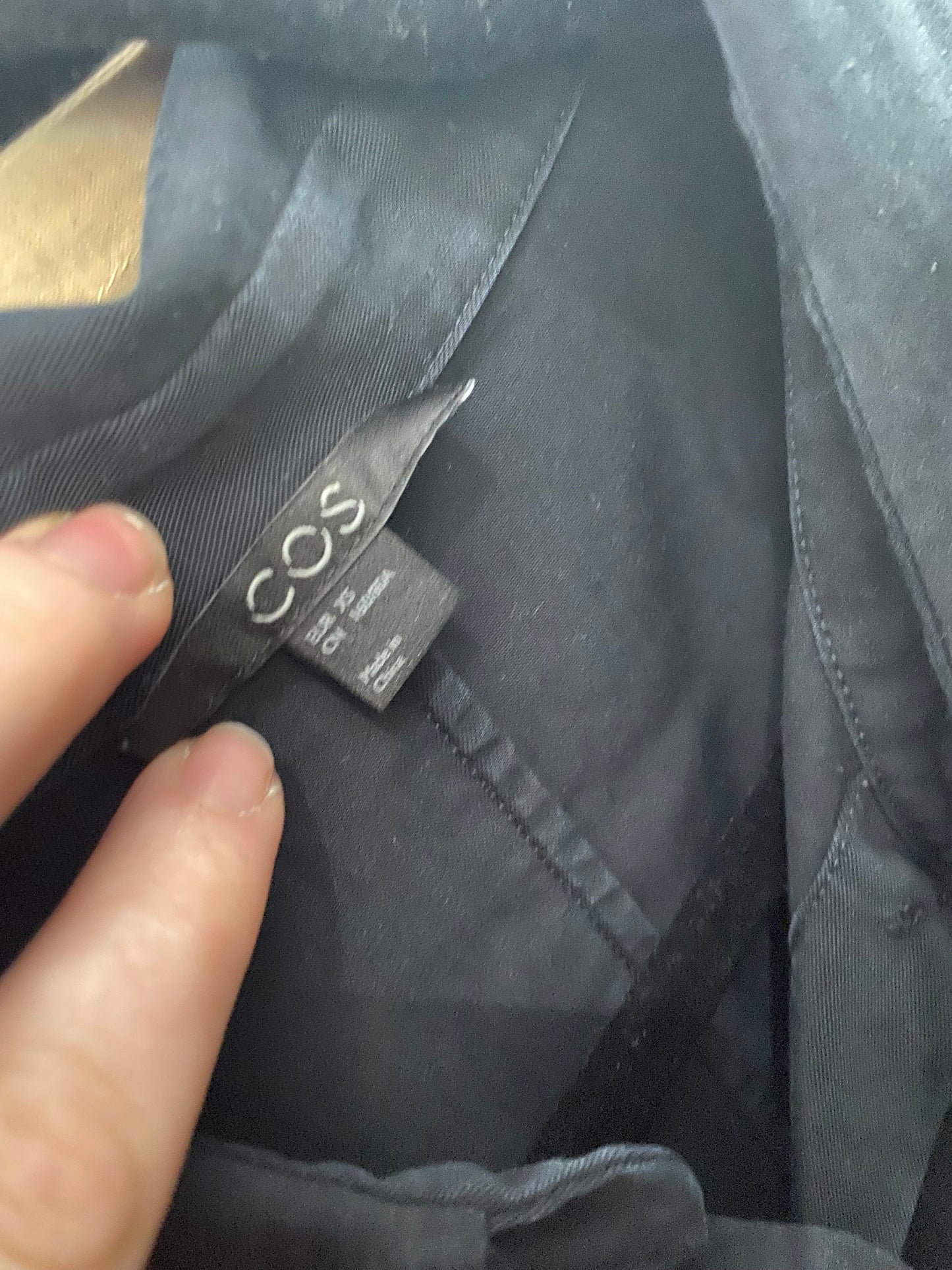 COS Grey Linen Shirt Size 14