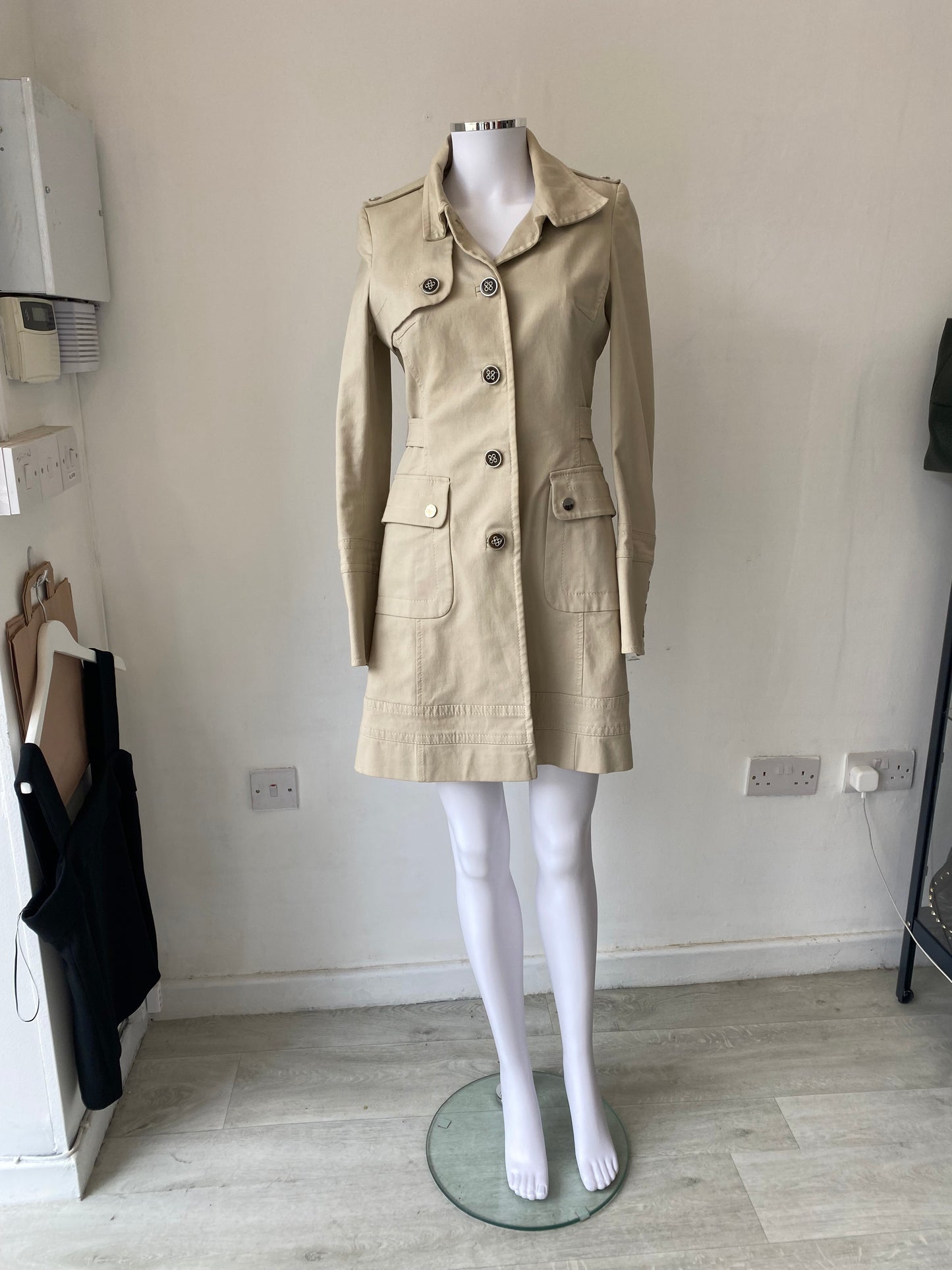 Karen Millen Trench Coat Jacket Size 8