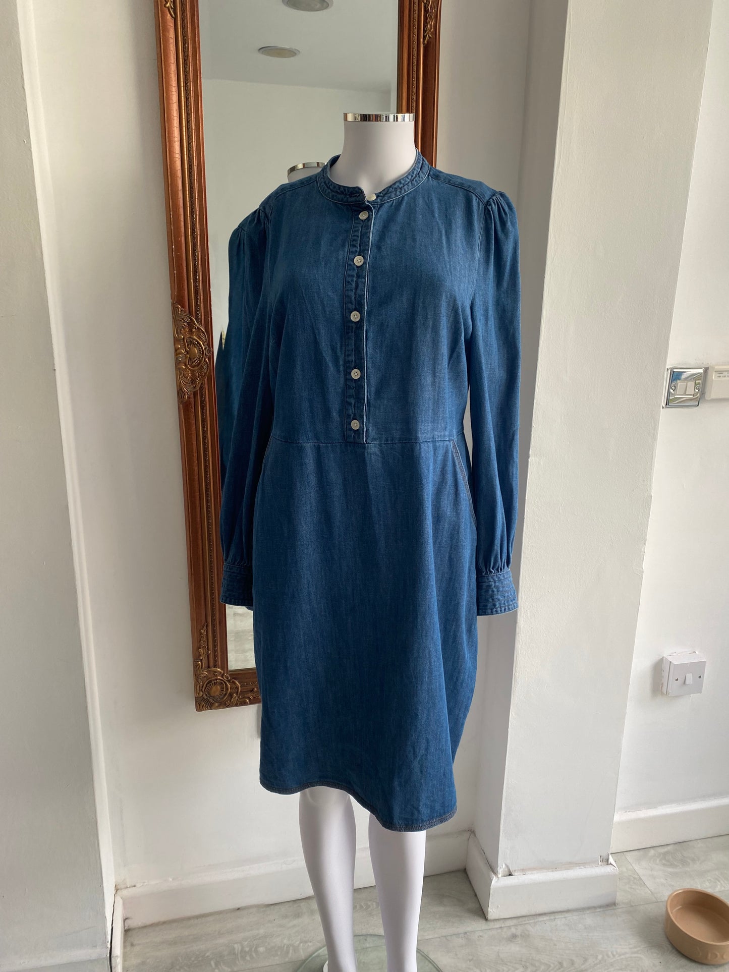 Boden Blue Cotton Dress Size 14 R