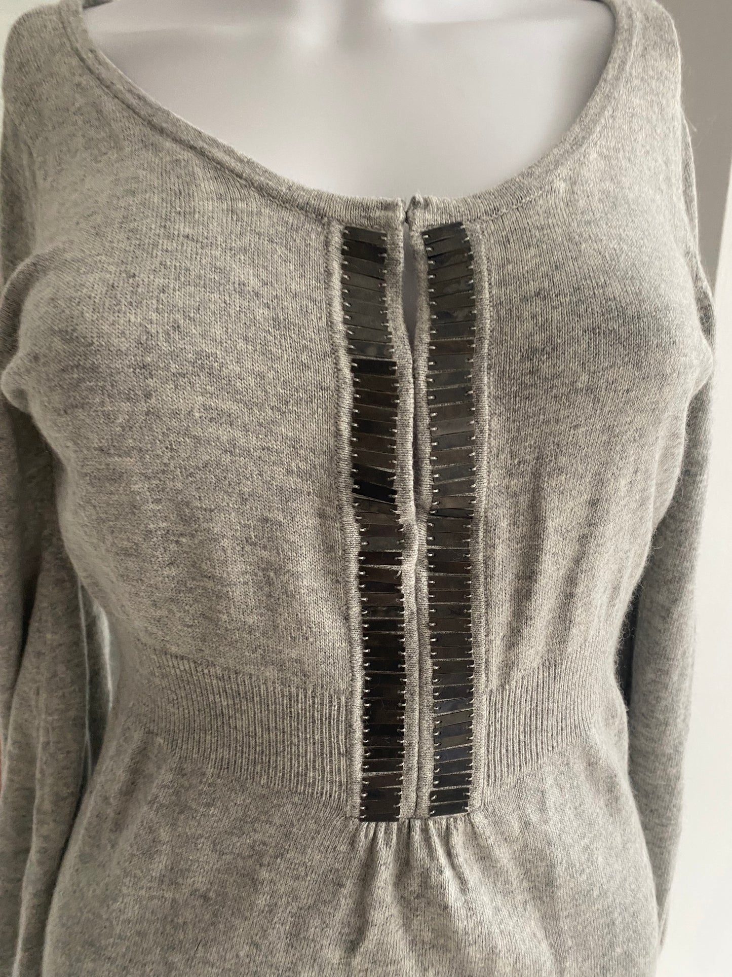 Mint Velvet grey knitted dress size 8-10