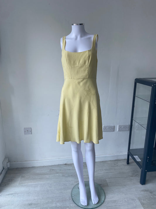 Rixo Yellow Starfish Dress Size 12 With Tags