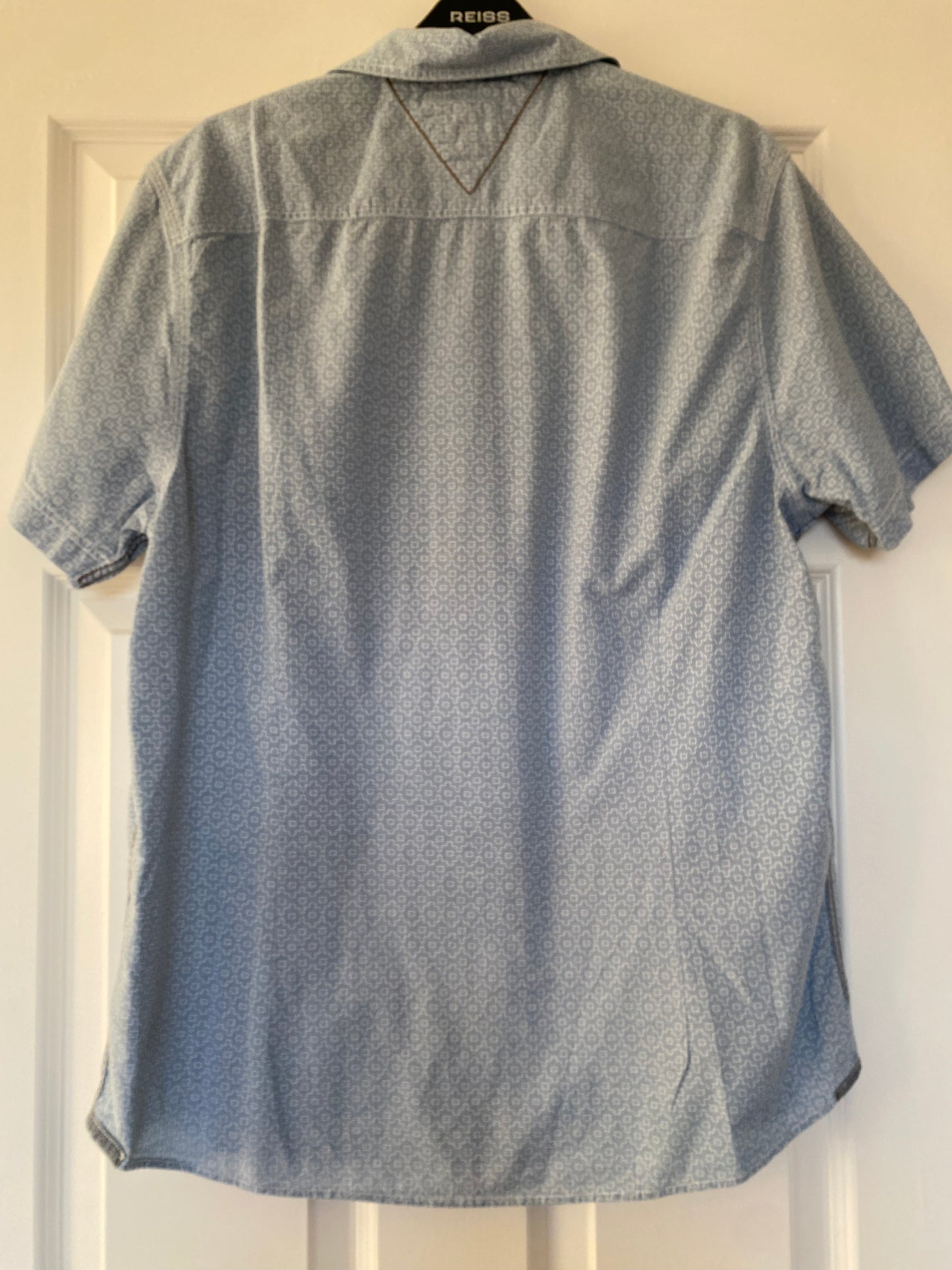 White Stuff Patterned Blue Shirt Size Large