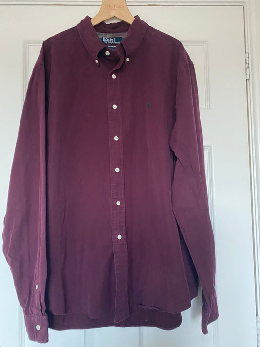 Polo Ralph Lauren Burgundy Shirt Size XXL