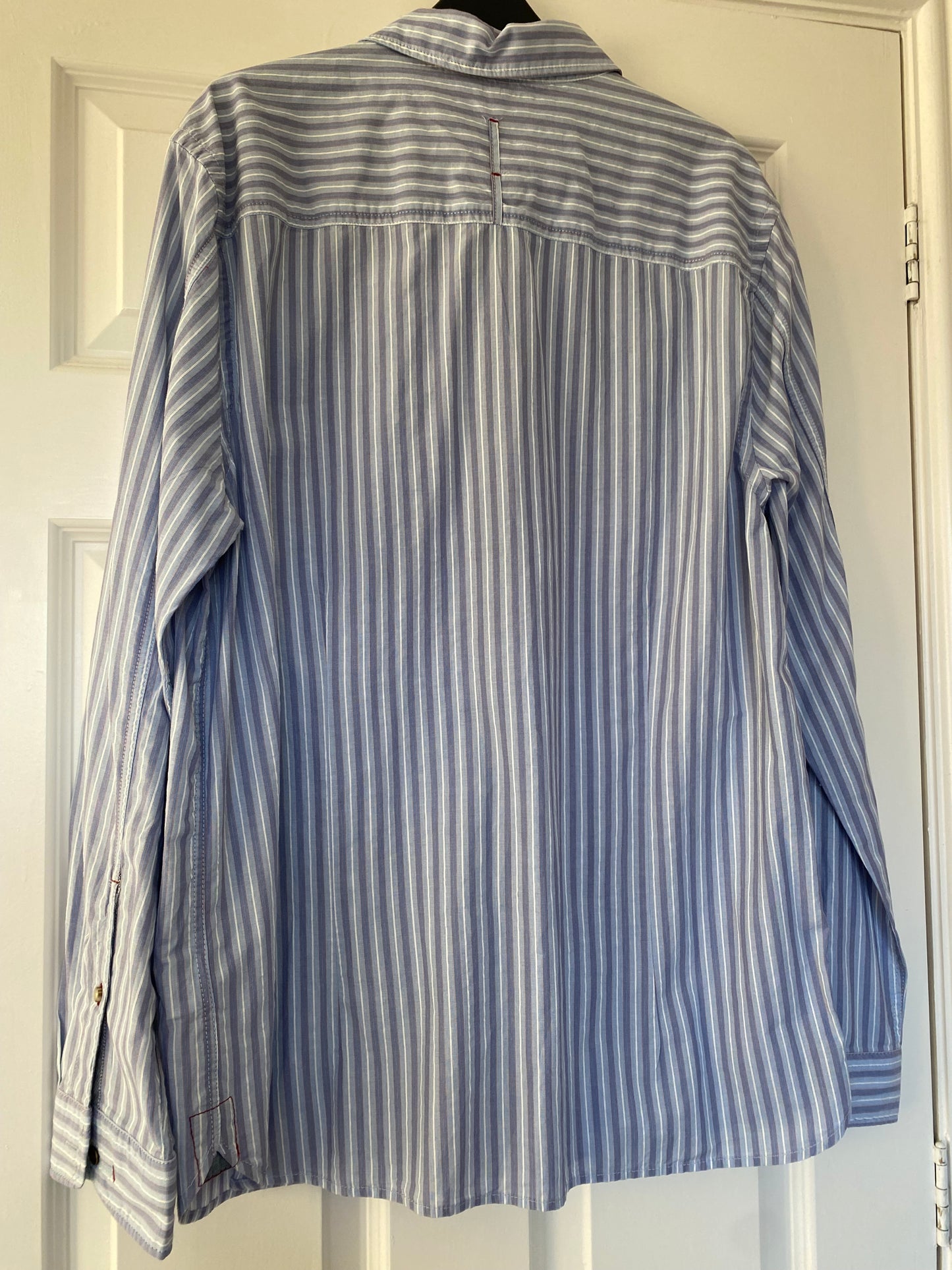 White Stuff Blue Stripe Shirt Size XL