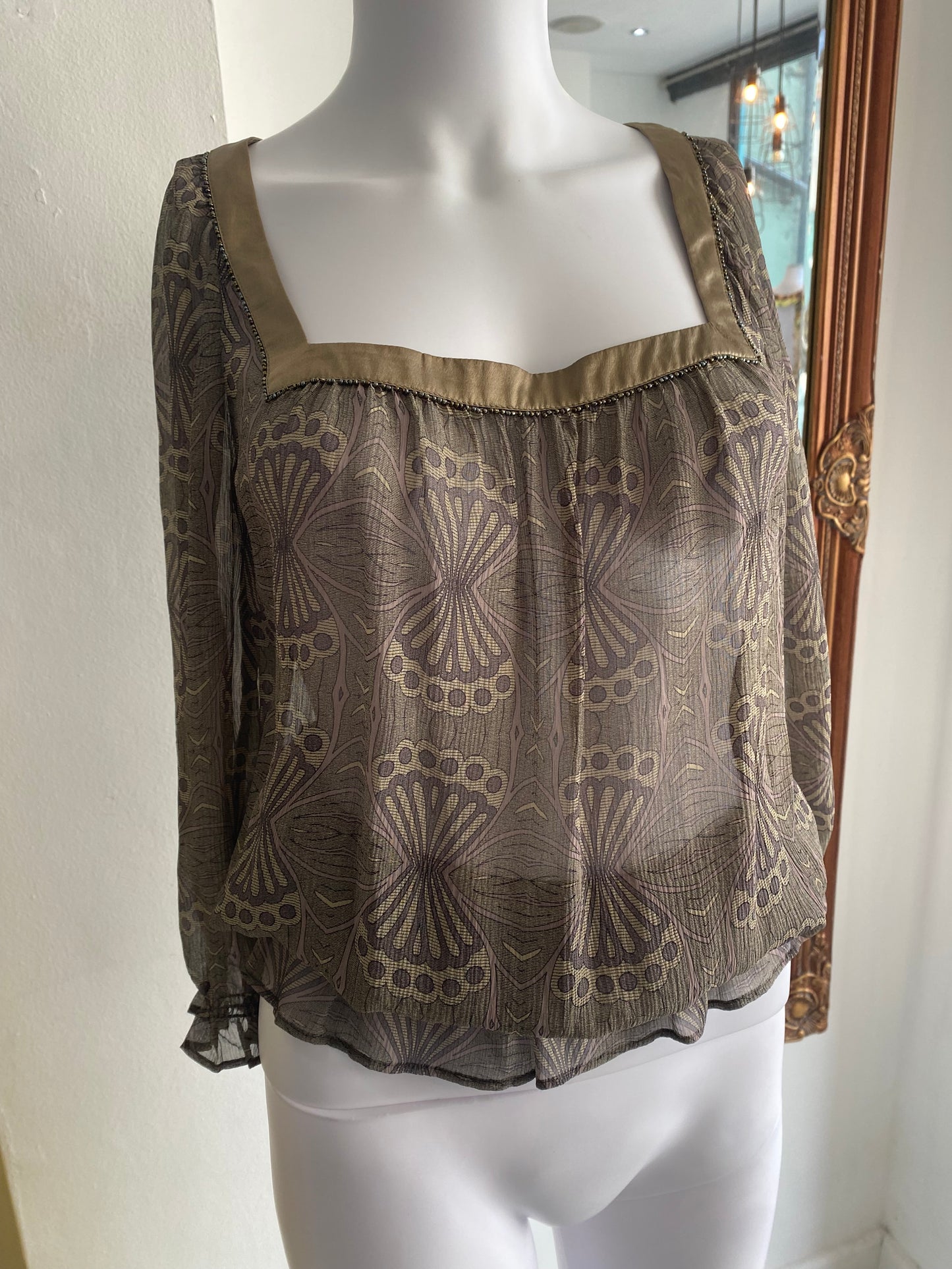 Ted Baker top size 8 silk