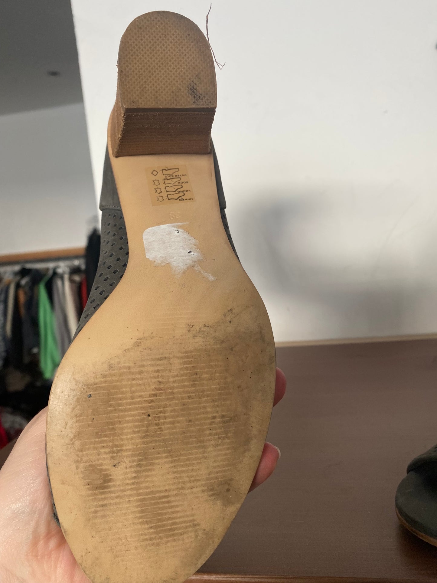 Mint Velvet Grey Laser Cut Boots Size 5