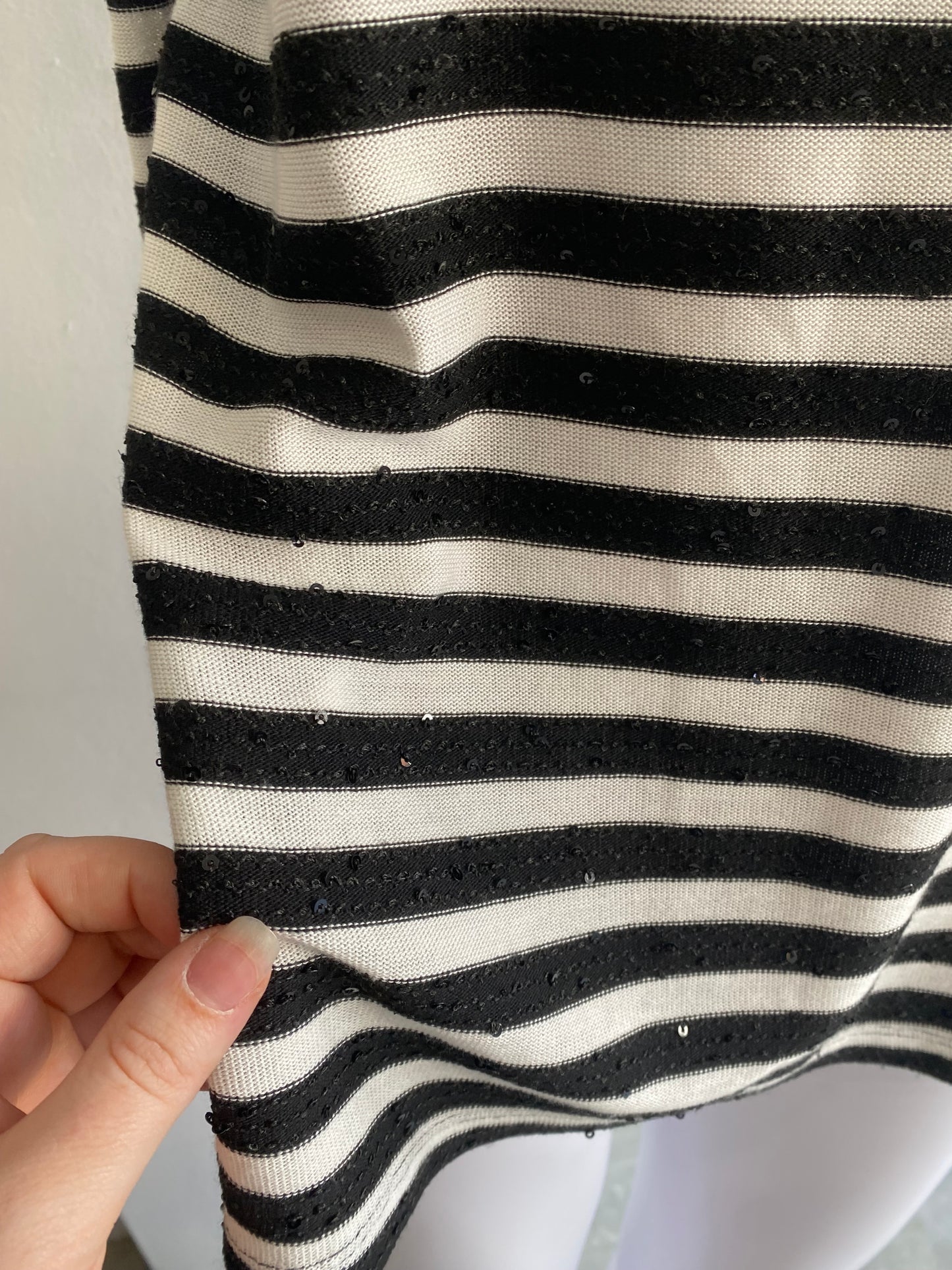 French Connection striped top with sequins size 8-10