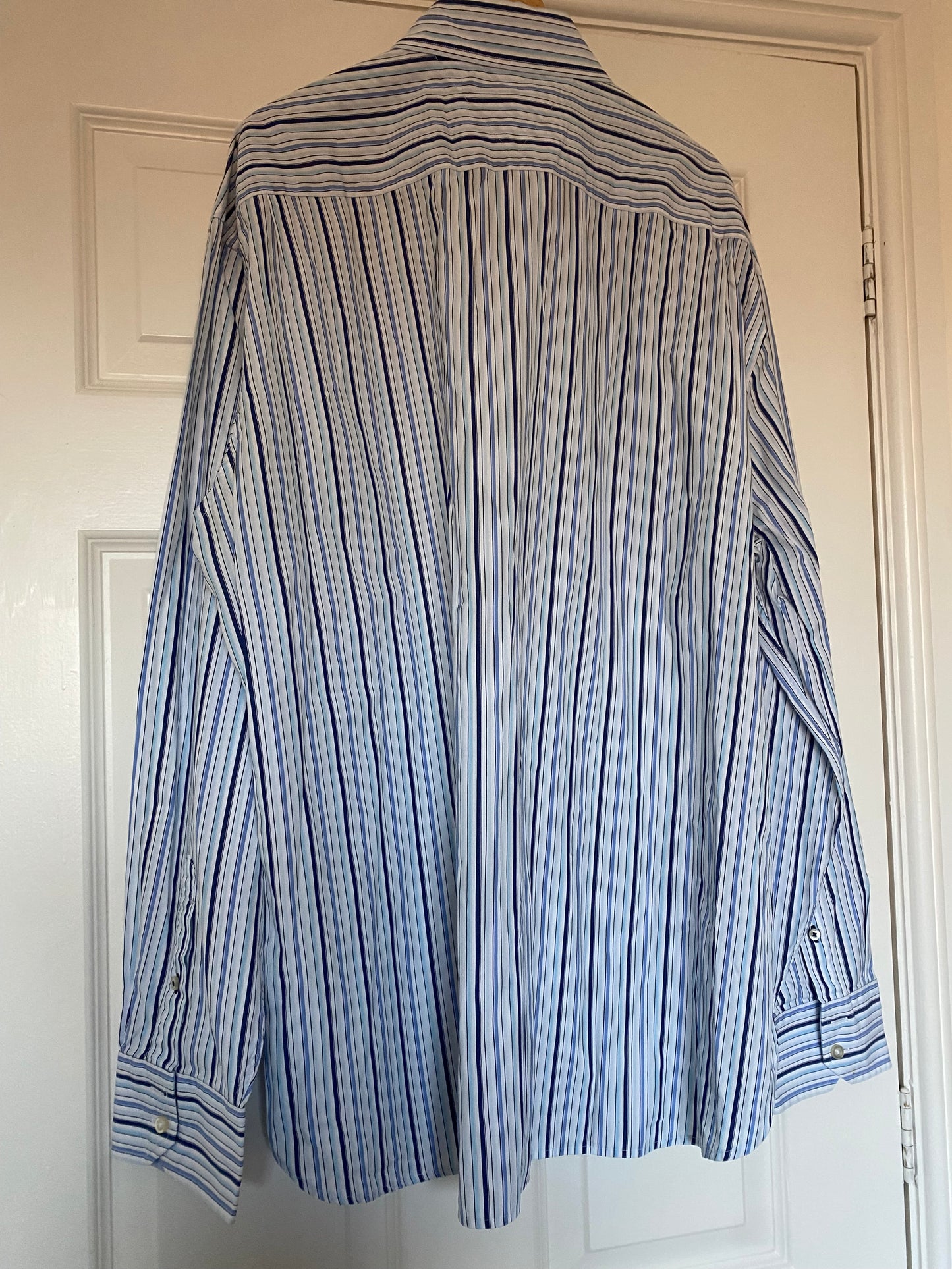 Tommy Hilfiger Blue Striped Shirt Size XXL