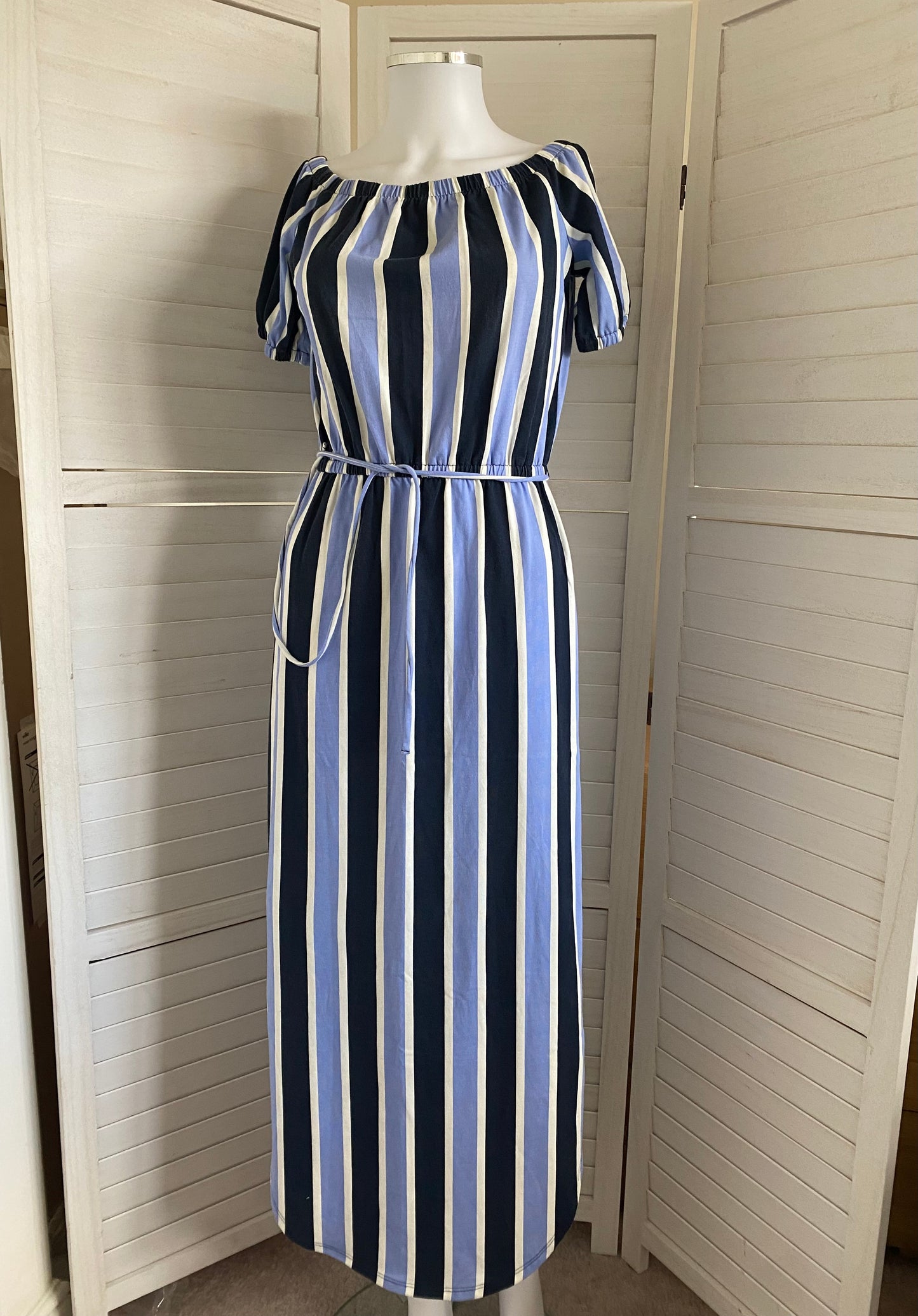 Juicy couture striped off shoulder dress size 6-8