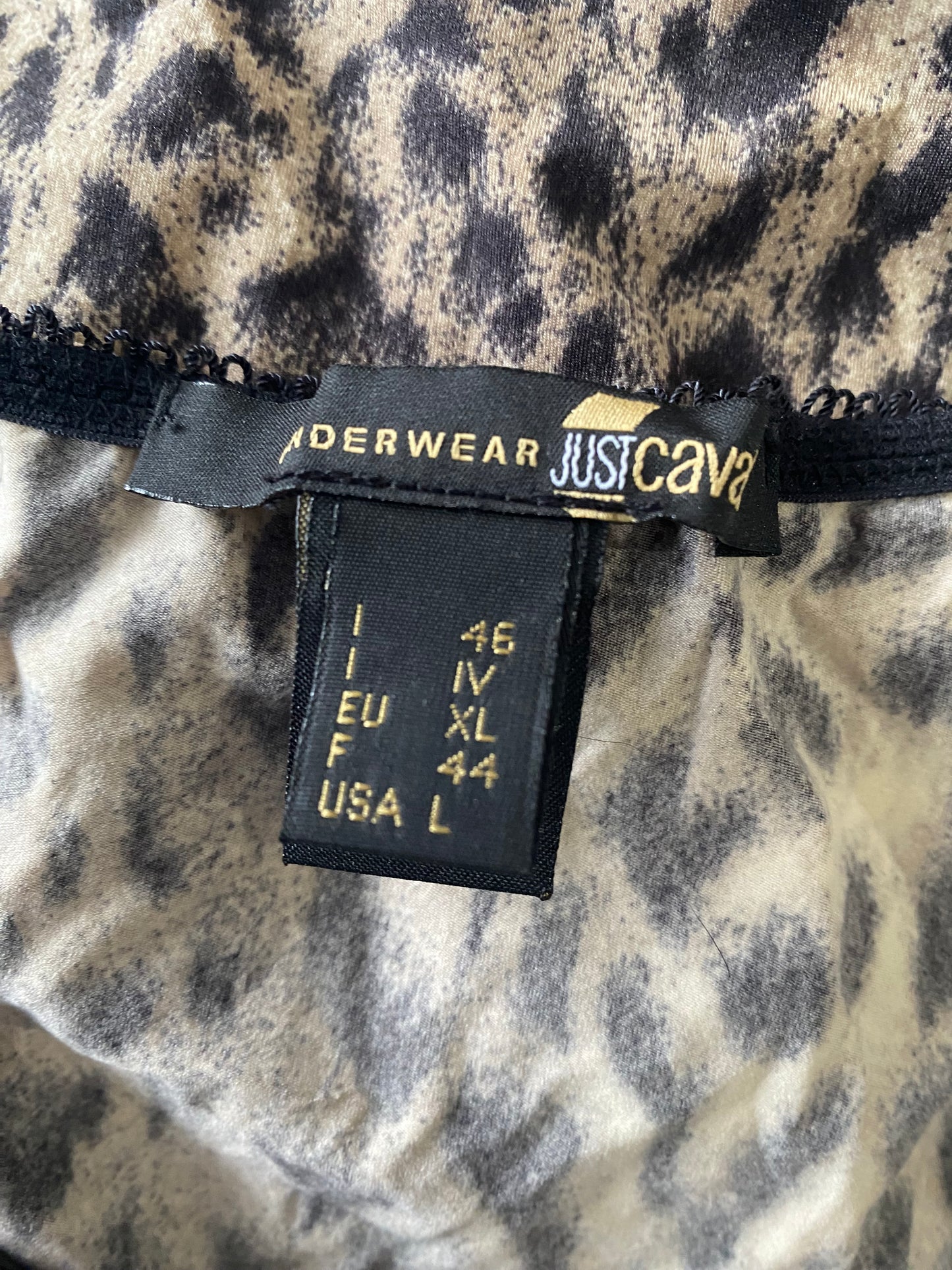 Just Cavalli Y2K leopard print top