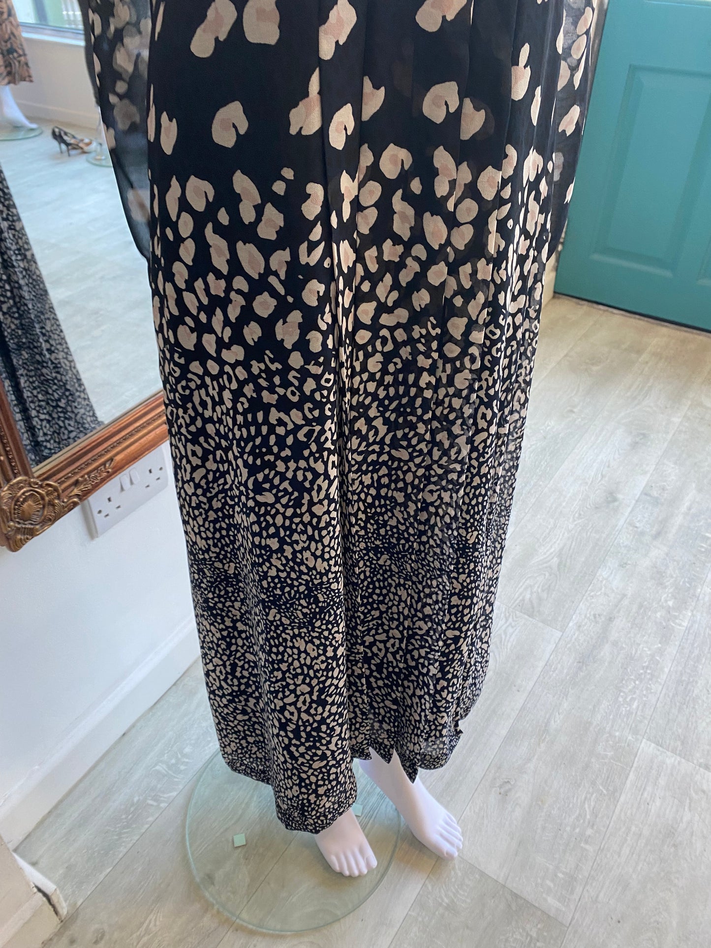Mint Velvet Animal Print Maxi Dress Size 12