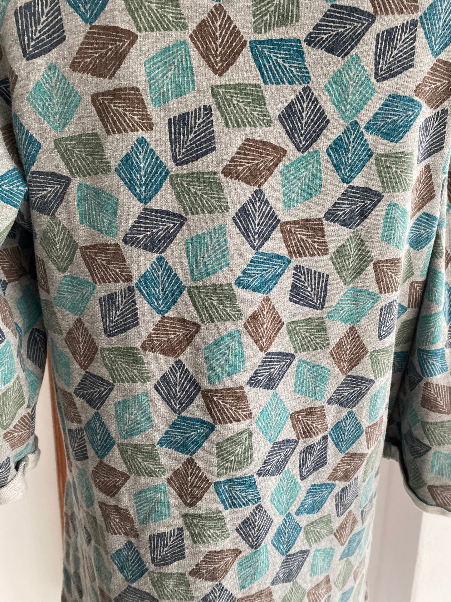 Seasalt Cotton Grey Patterned Tunic Size 14