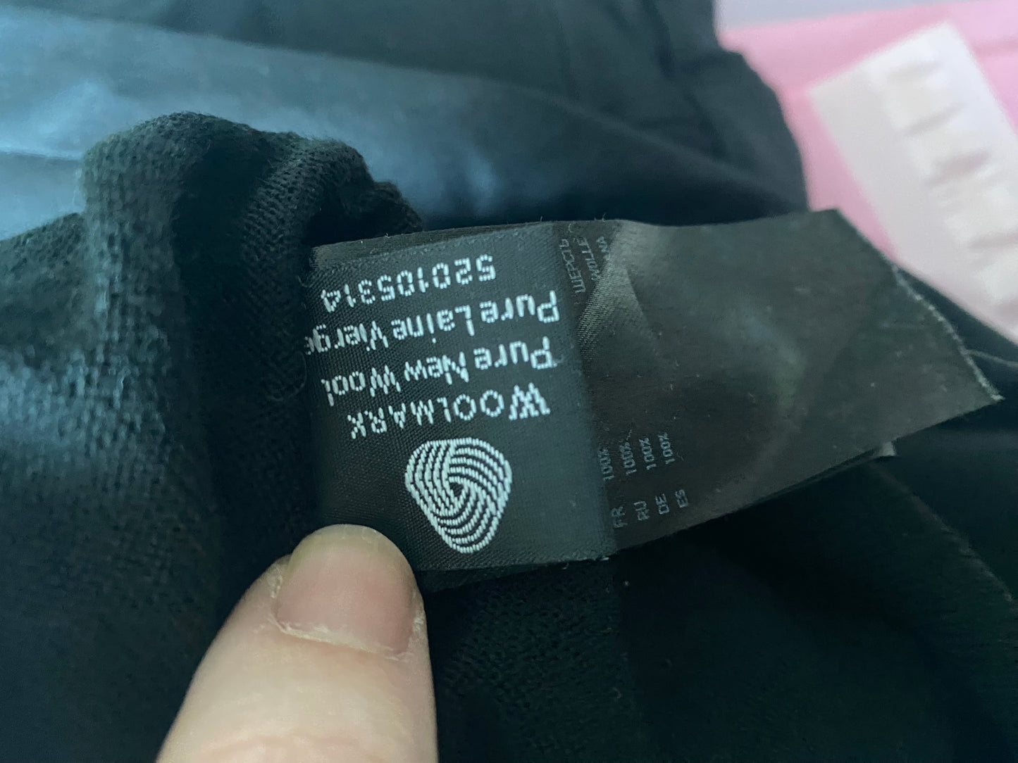 Uniqlo Black Pure New Wool Jumper Size 8