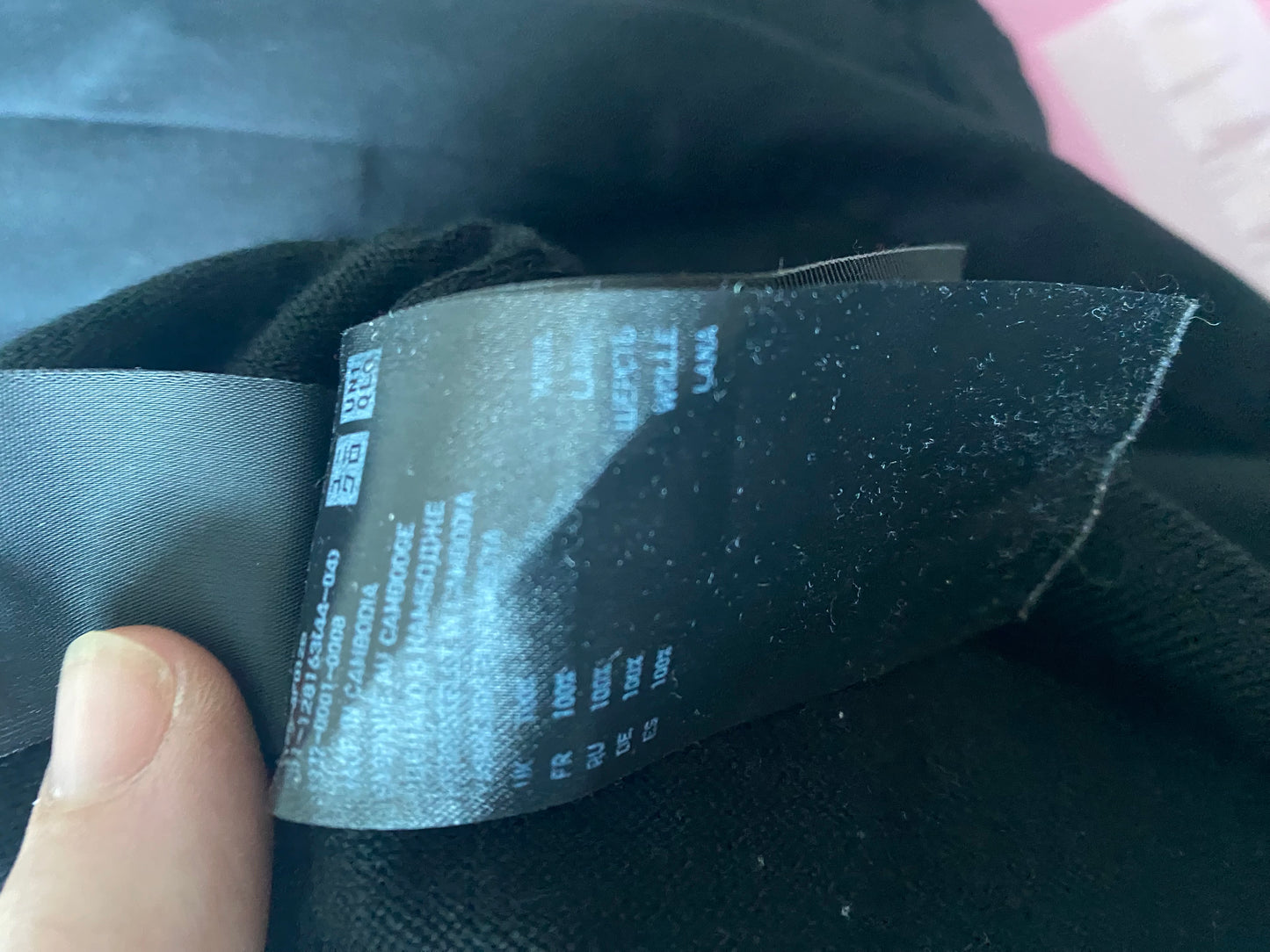 Uniqlo Black Pure New Wool Jumper Size 8