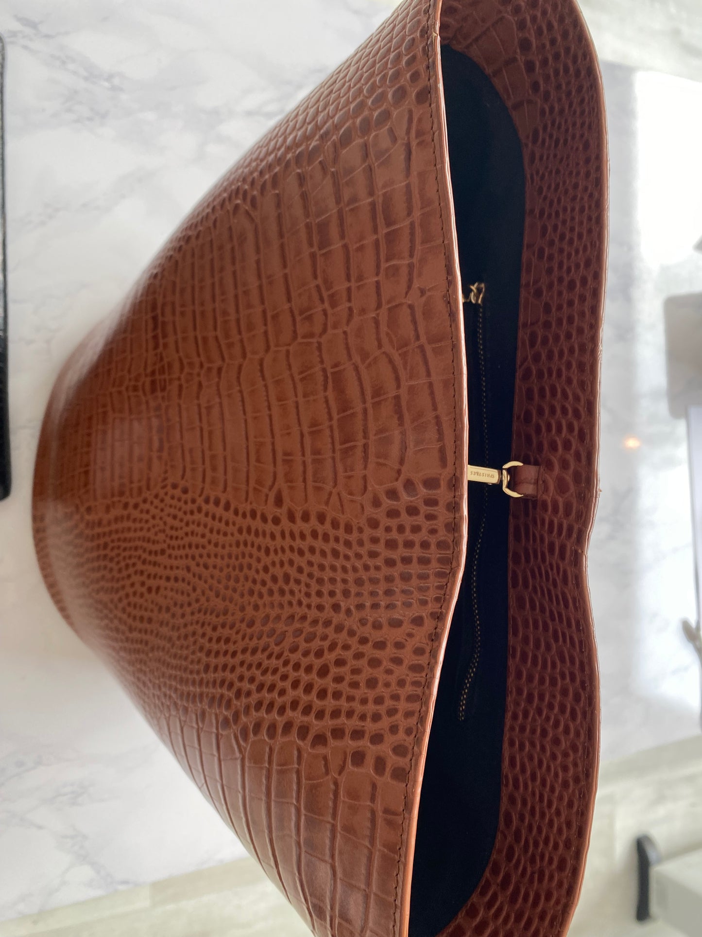 Whistles Brown Leather Bucket Bag