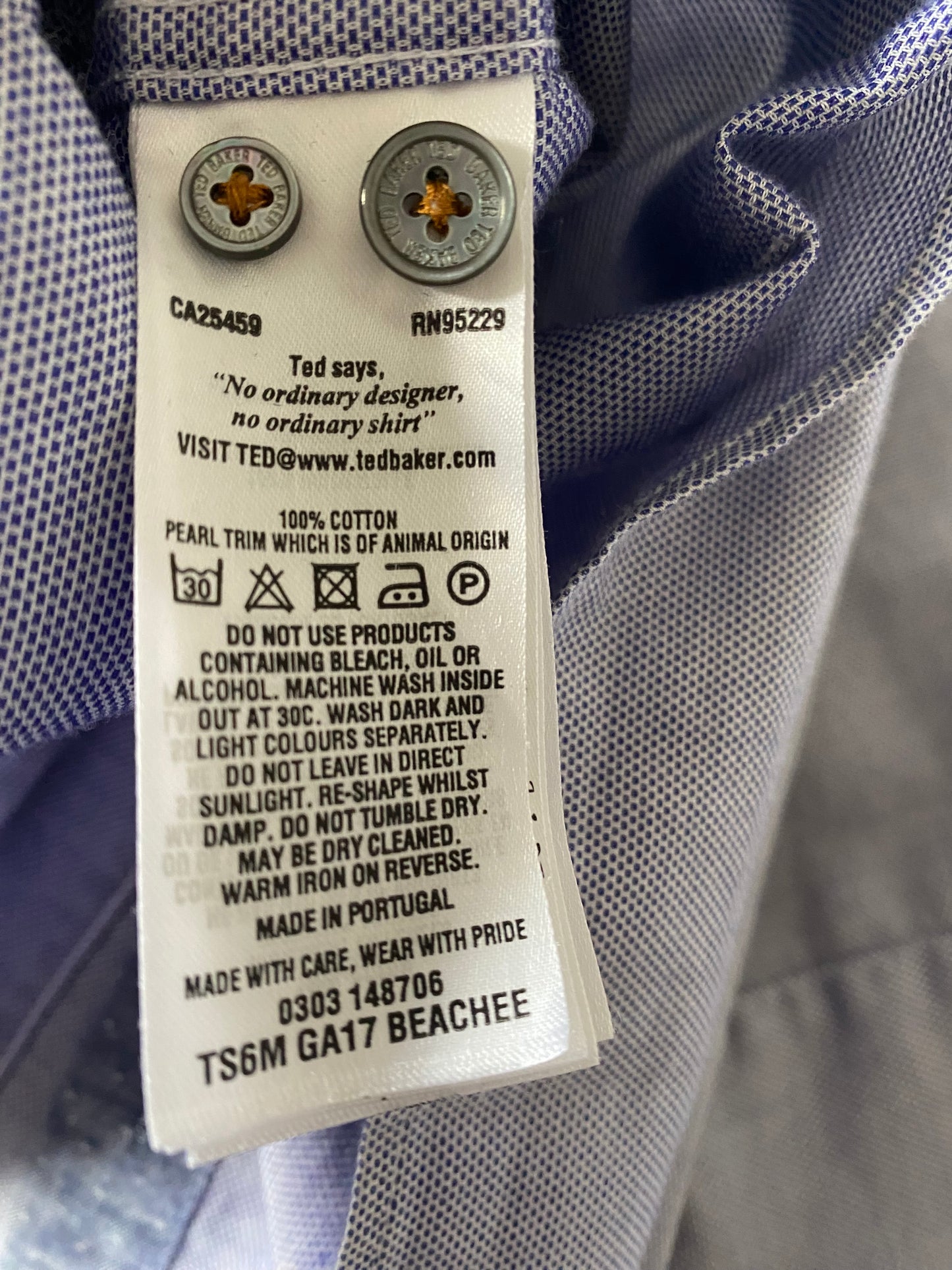 Ted Baker Grey Shirt Size XXL