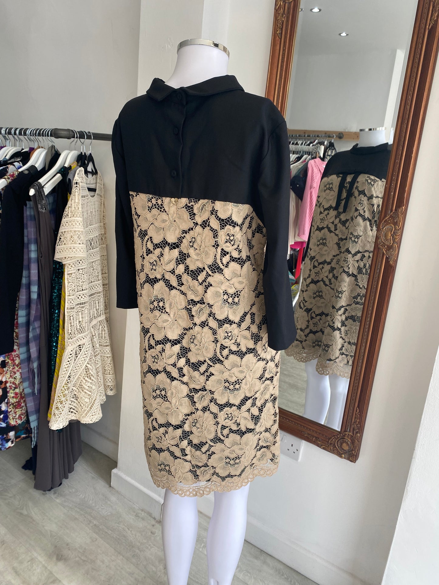 Twin Set beige lace dress size 12