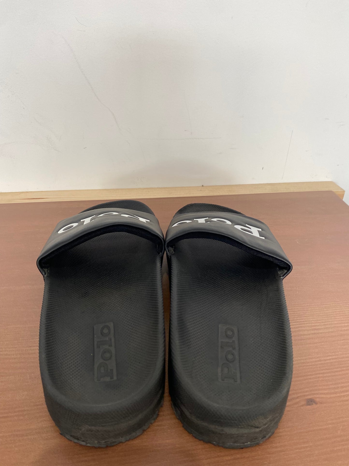Polo Ralph Lauren Polo Black Cayson Sliders Size 4.5