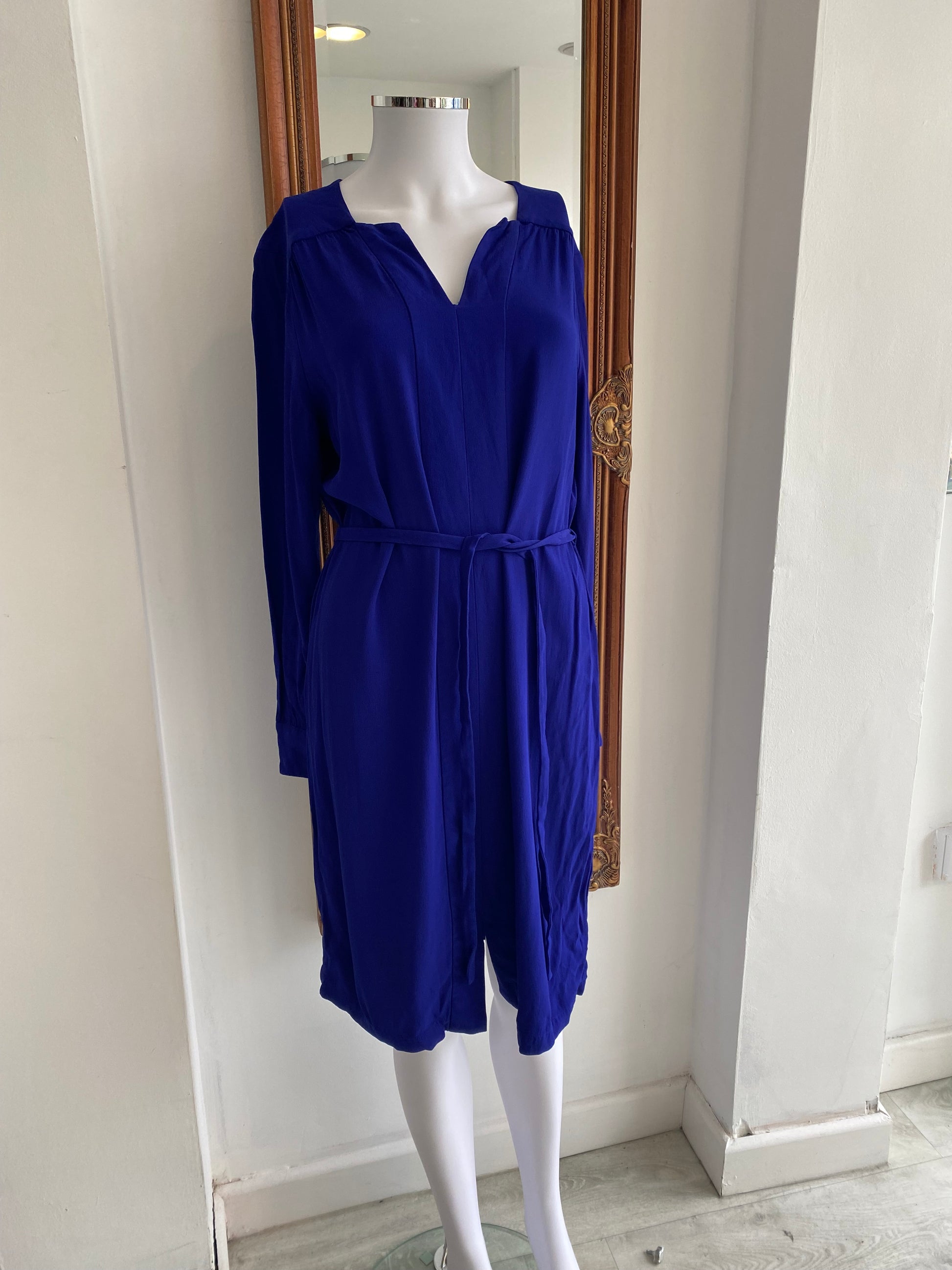 lk bennett blue silk dress L.K. Bennett Light Blue Mathilde Silk Dress