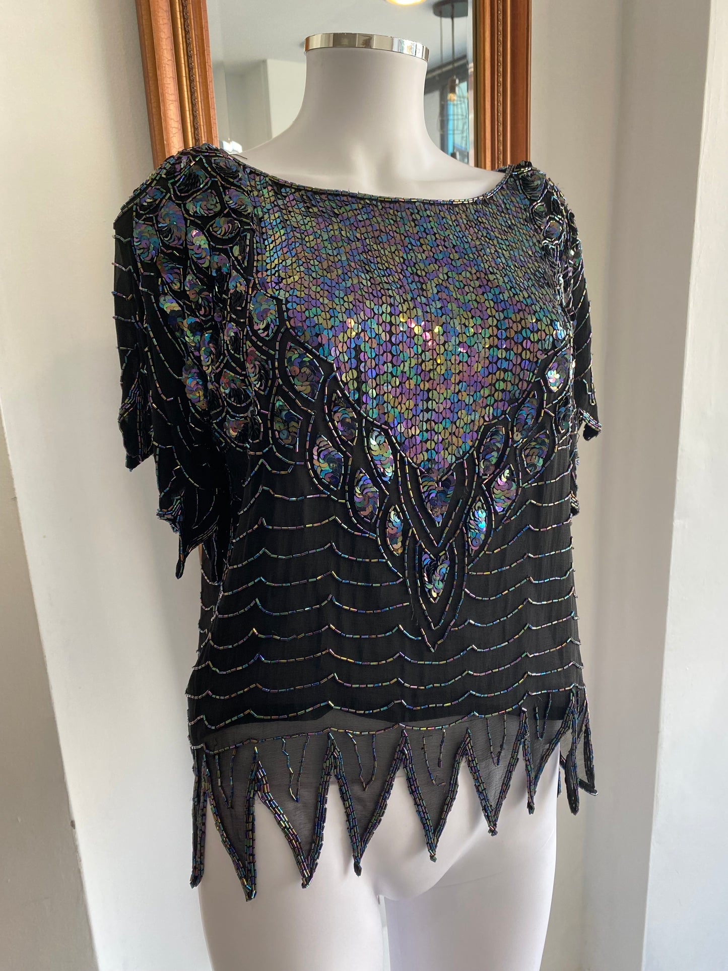 Roman sequin top size 12