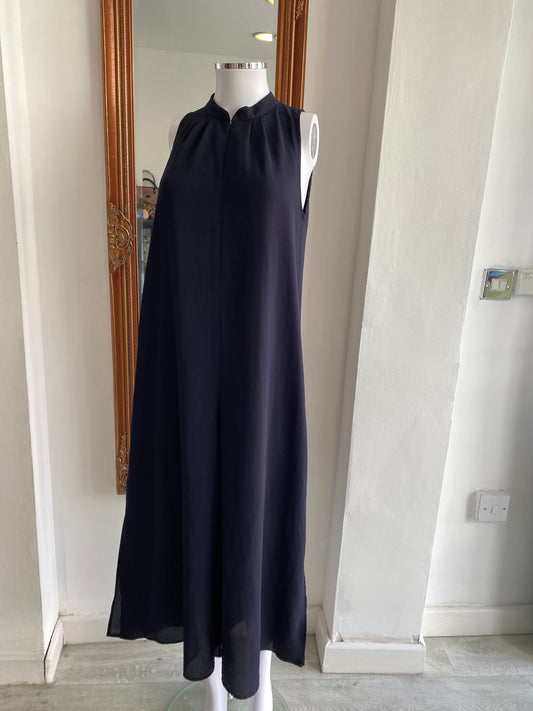 French Connection Midnight Blue Cropped Jumpsuit Size 8