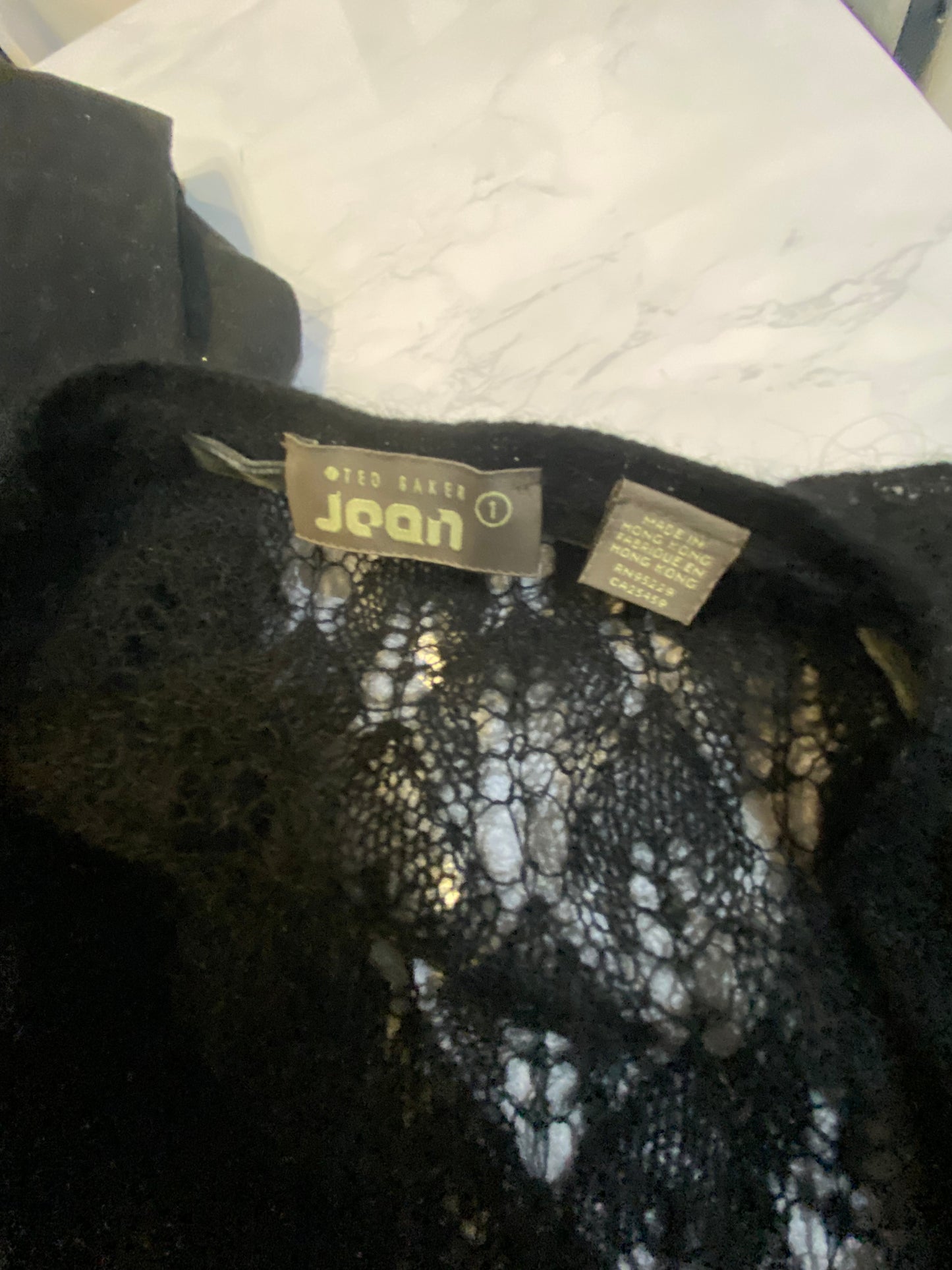 Ted Baker Black Knitted Bolero Cardigan Top Size 8