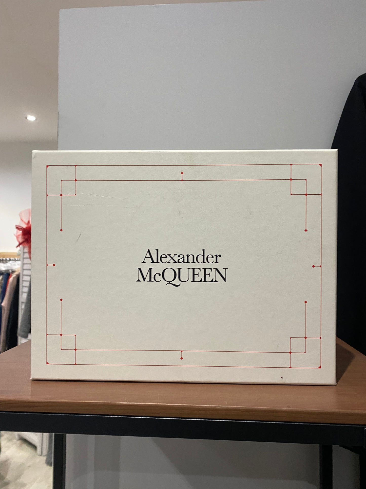 Alexander McQueen White Trainers with Blush Pink with Box Size 6