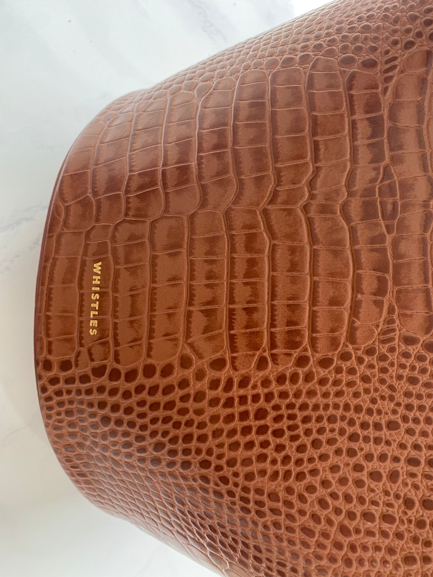 Whistles Brown Leather Bucket Bag