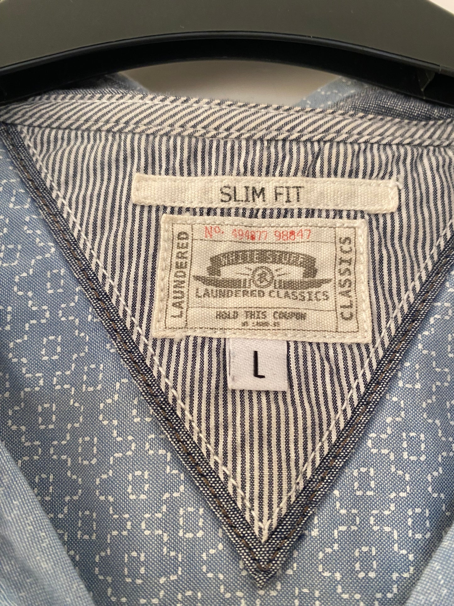 White Stuff Patterned Blue Shirt Size Large