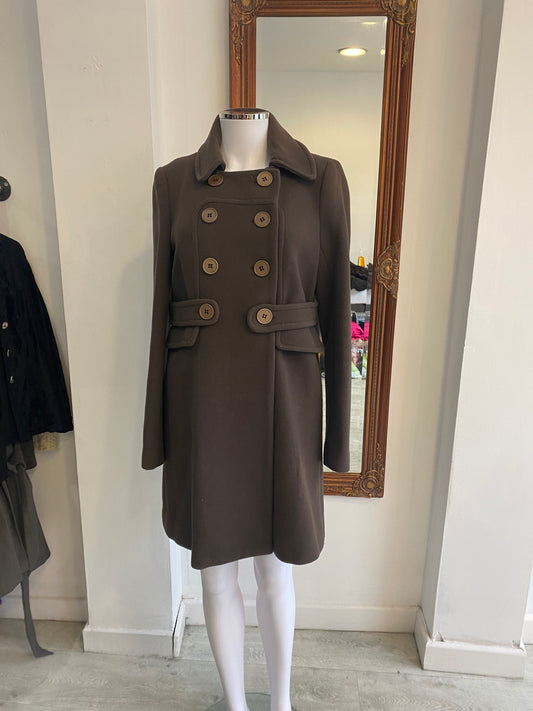 Tara Jarmon Taupe Wool Blend Coat Size 40 Fits like a 10