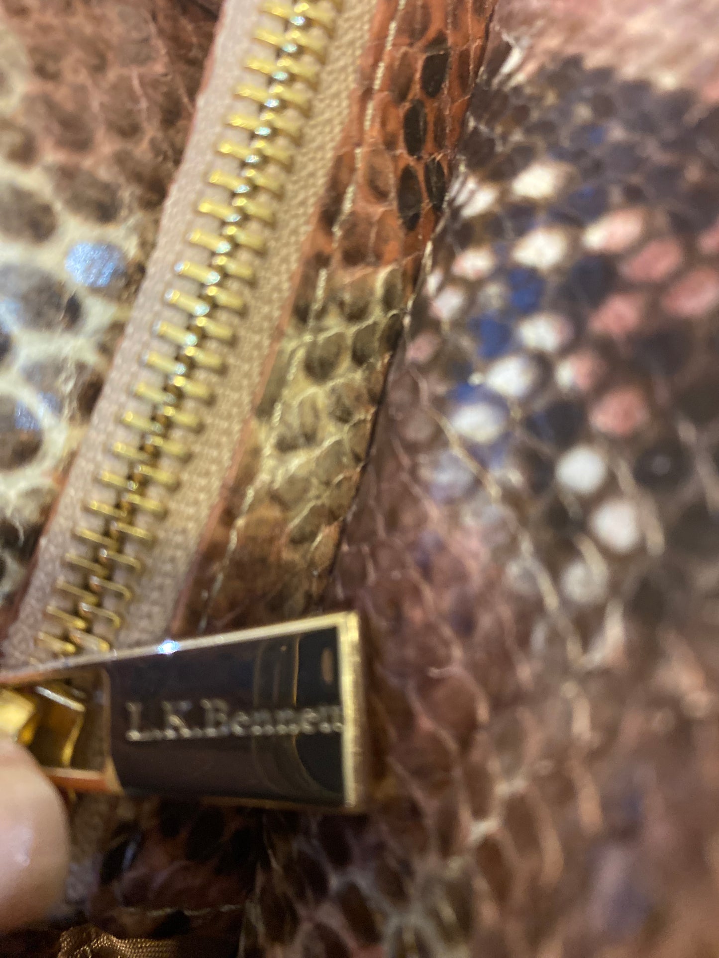 LK Bennett Faux Snake Leather Handbag