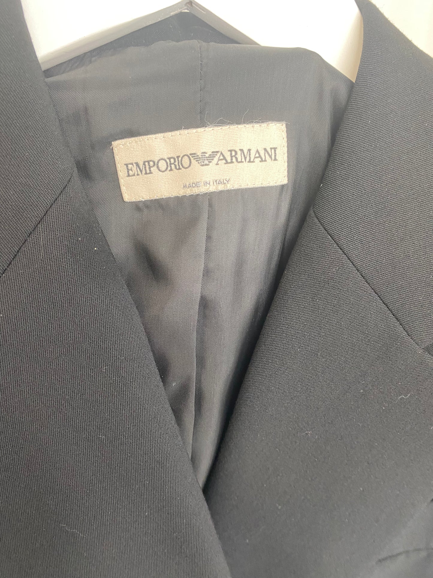 Emporio Armani Black Trouser Suit Size 10