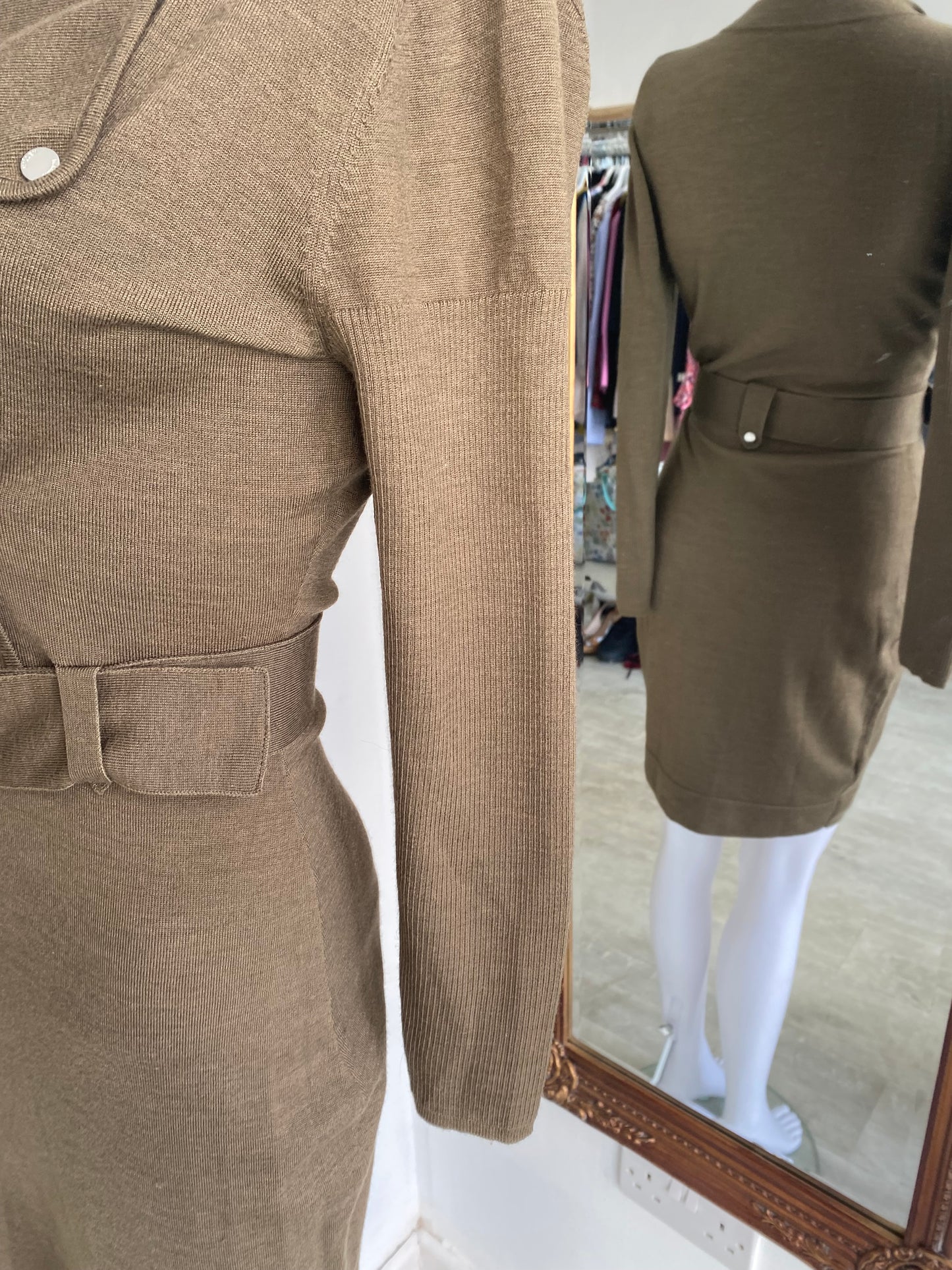 Karen Millen khaki dress size 8