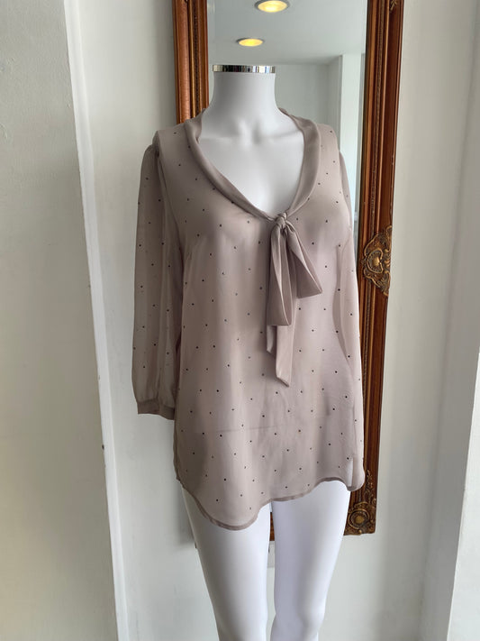 Sheer top with beading size 8-10