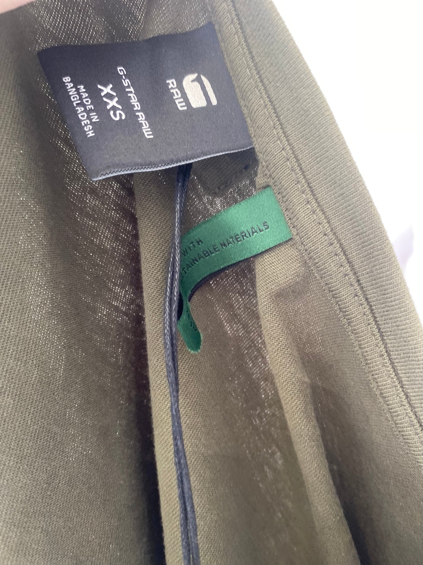 G Star Khaki Jersey Dress Size 8-10