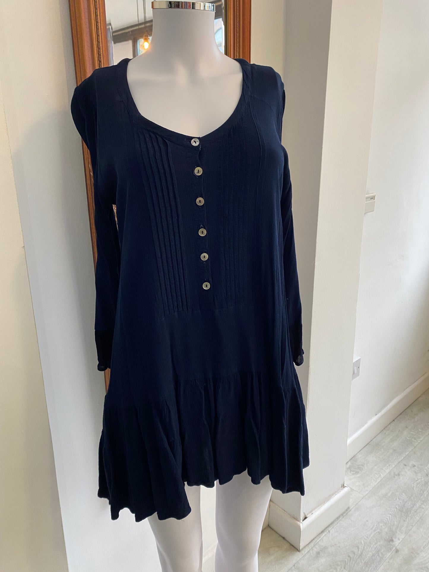 Ghost Navy Shirt Top or Dress Size Small 8-10