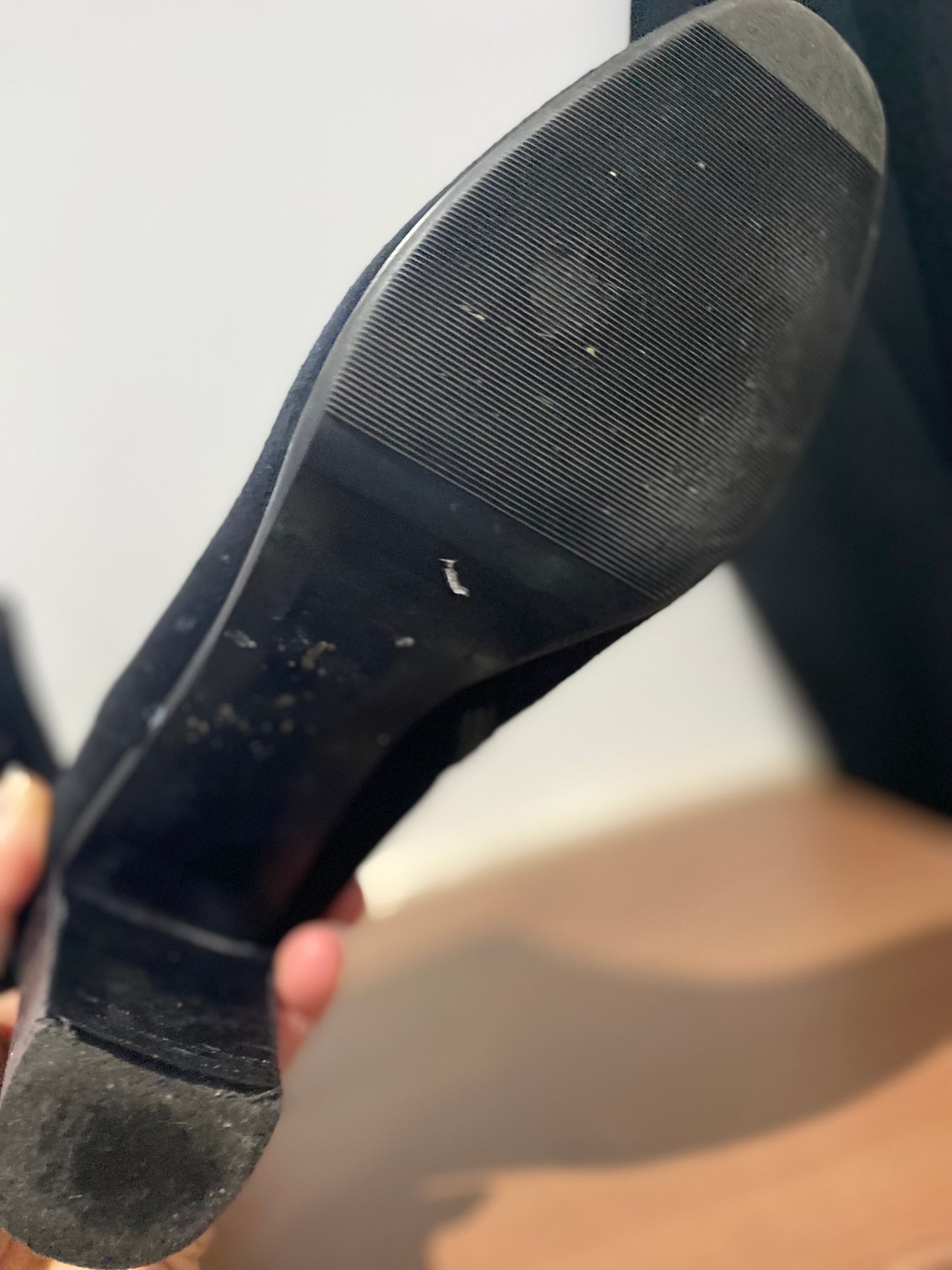 LK Bennett Black Suede Heeled Boots Size 5