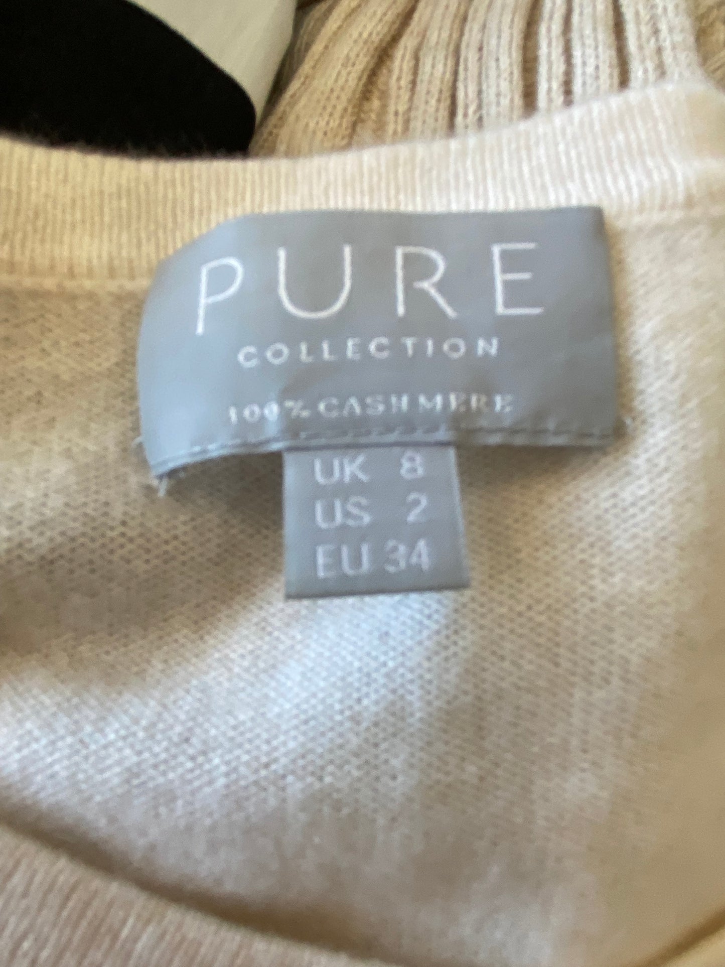 Pure Collection cream cashmere knitted top jumper