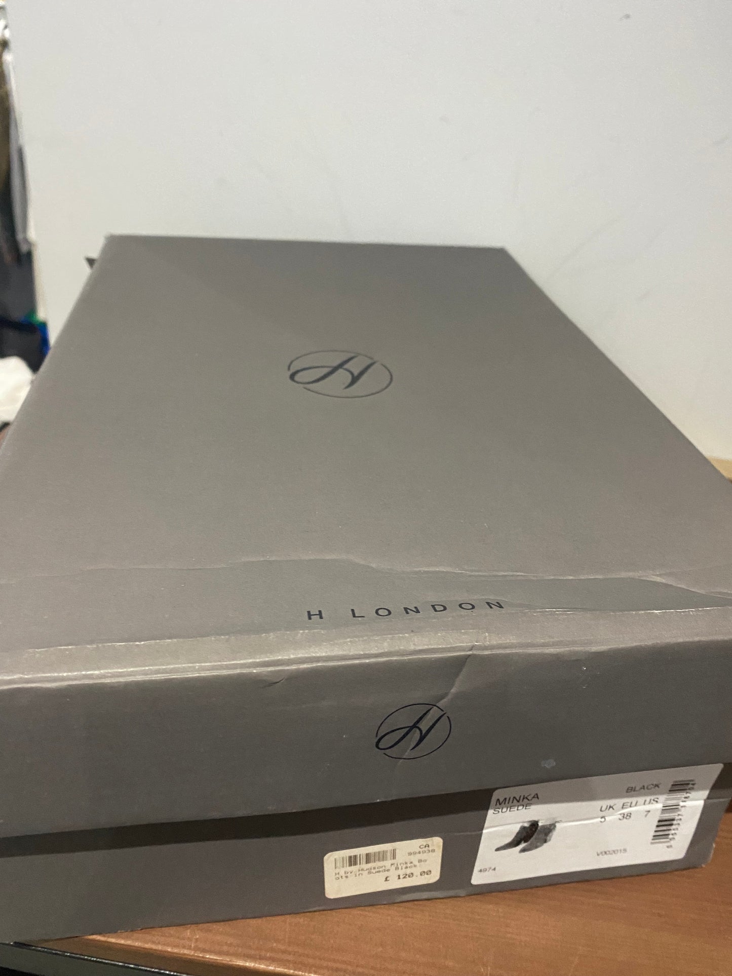 Hudson Black Suede Ankle Boots Size 5