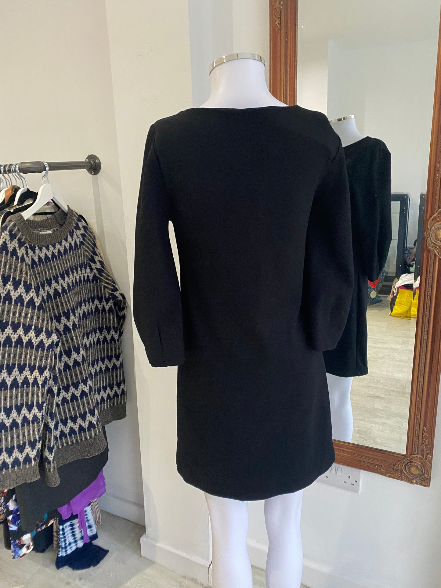 French Connection Black Shift Dress Size 6-8