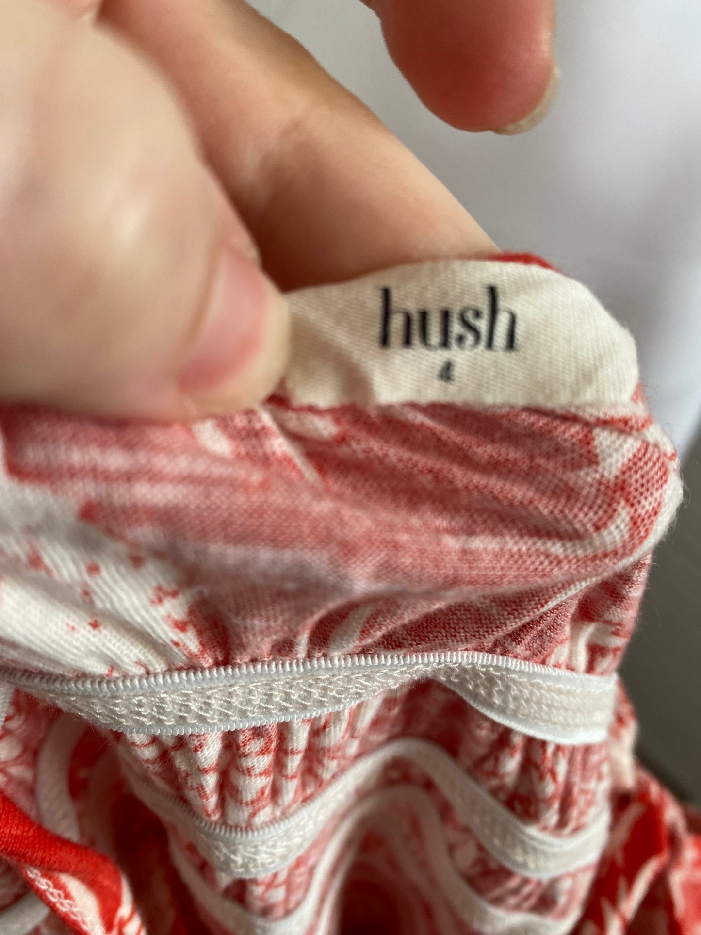 Hush red pineapple print dress size 4-6