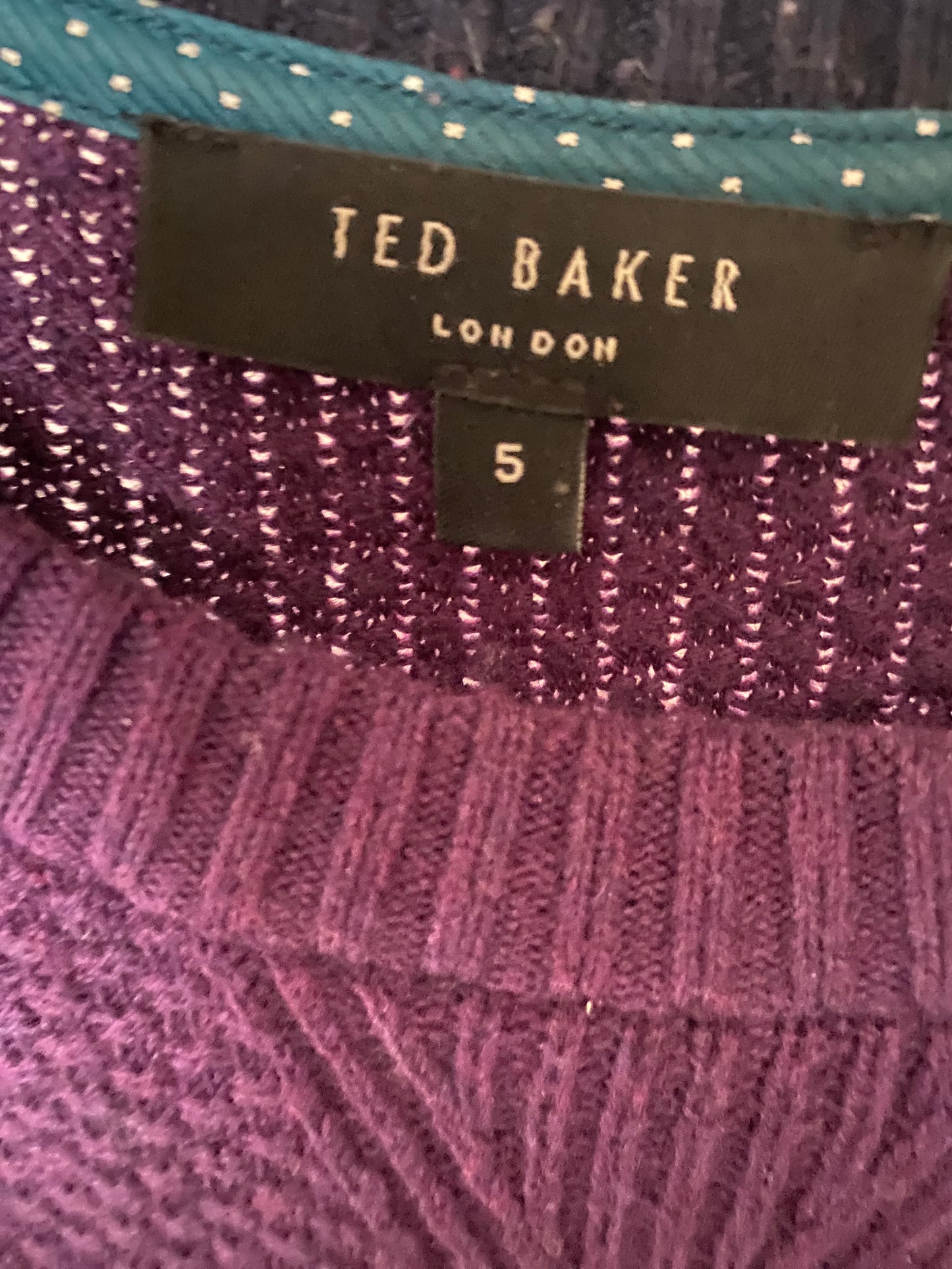 Ted Baker Purple Jumper XXL