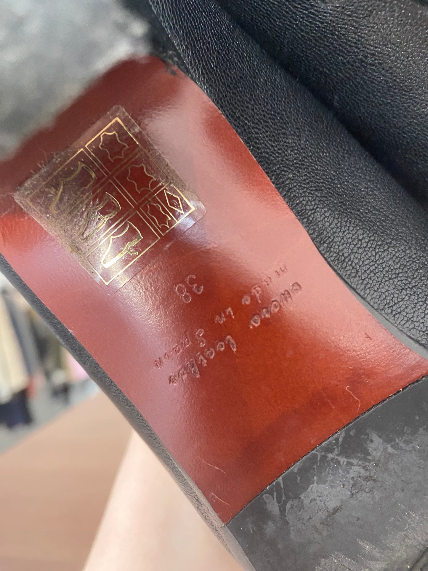 Chie Mihara Leather Ruffle T Bar Mary Jane Heels Size 5