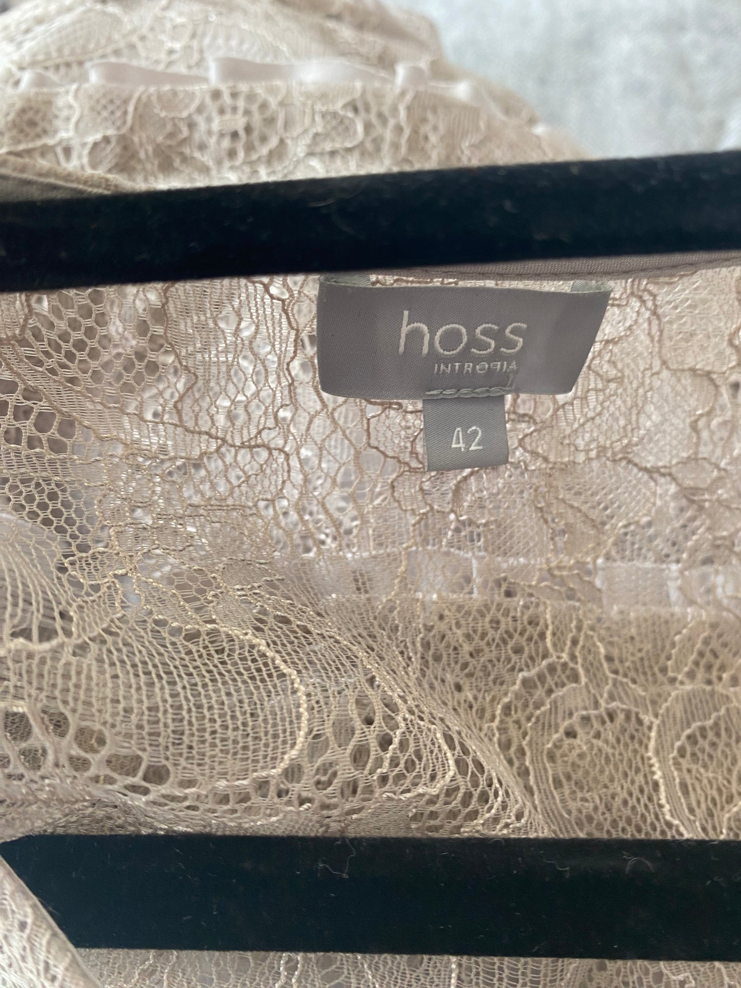 Hoss Intropia Lace Beige Dress Size 14