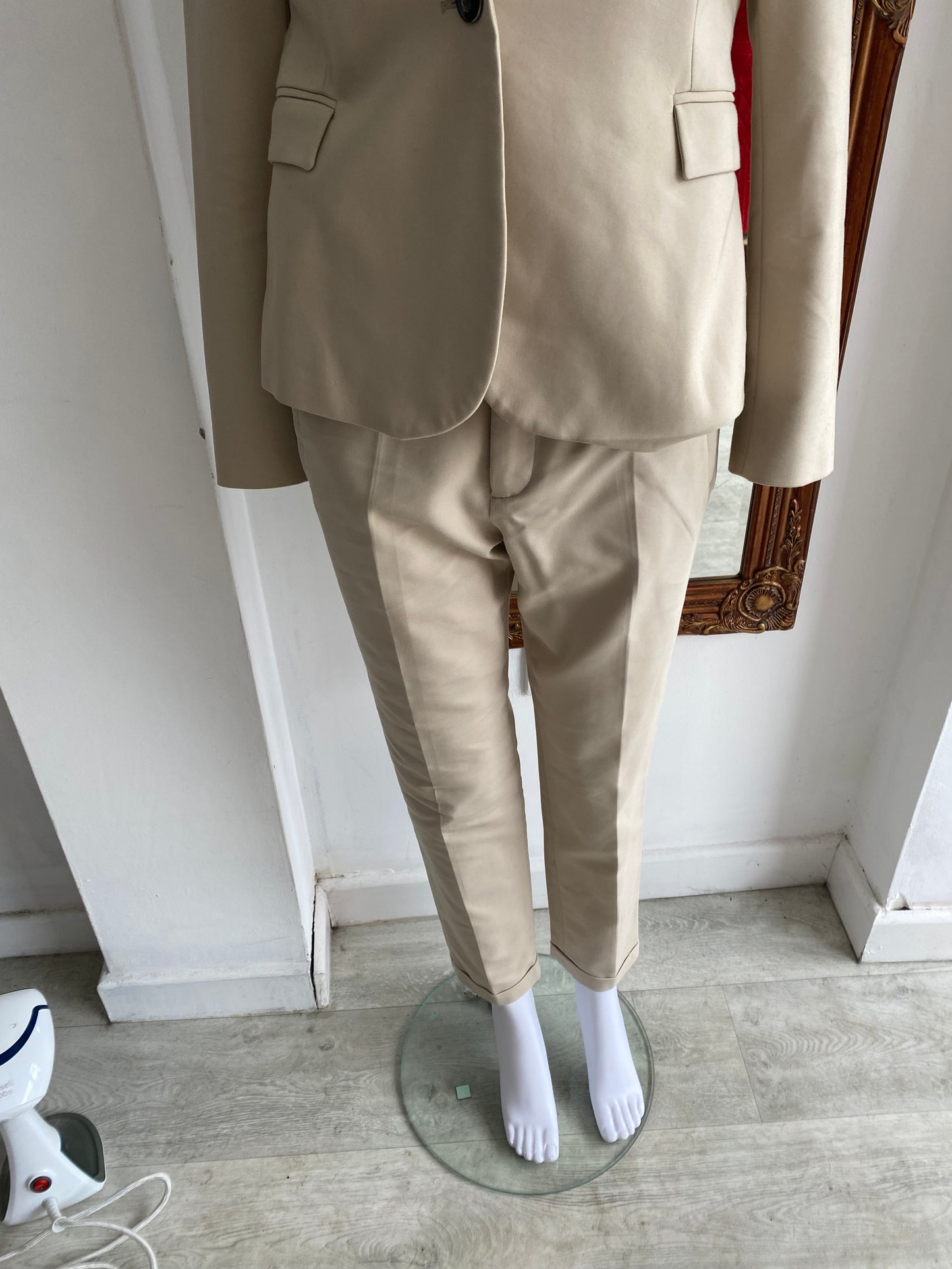 Zara Beige Trouser Suit Size 10