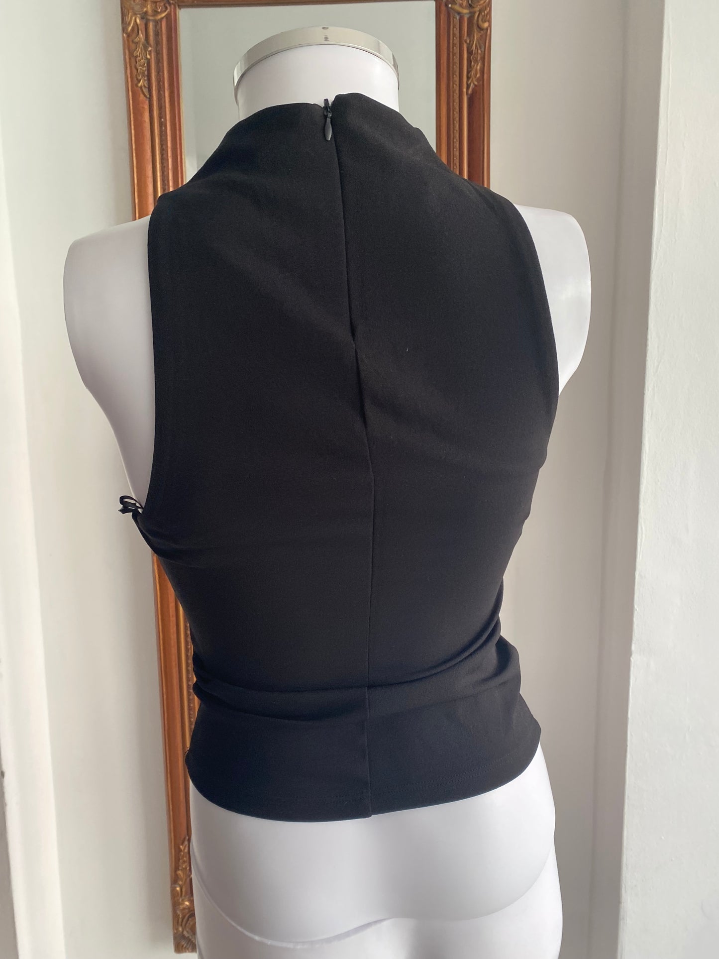 Zara Black Cut Out Top Brand New