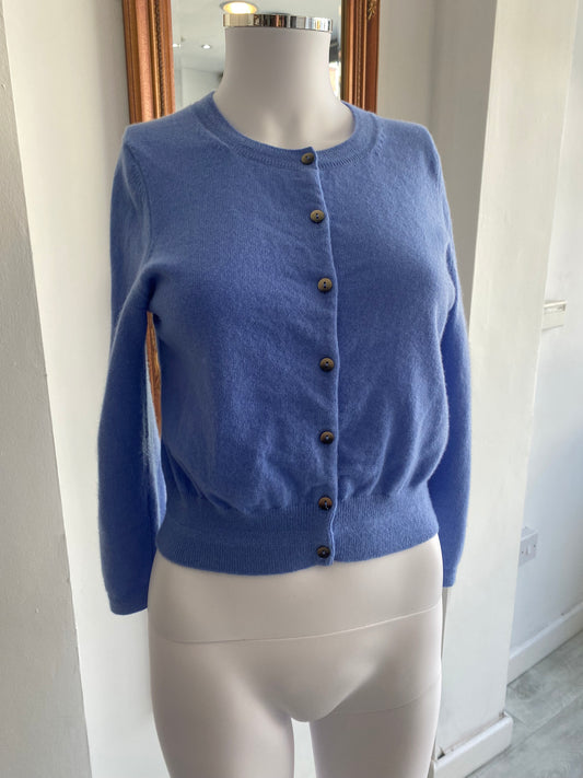 Boden Blue Cashmere Cardigan Size Small 8-10